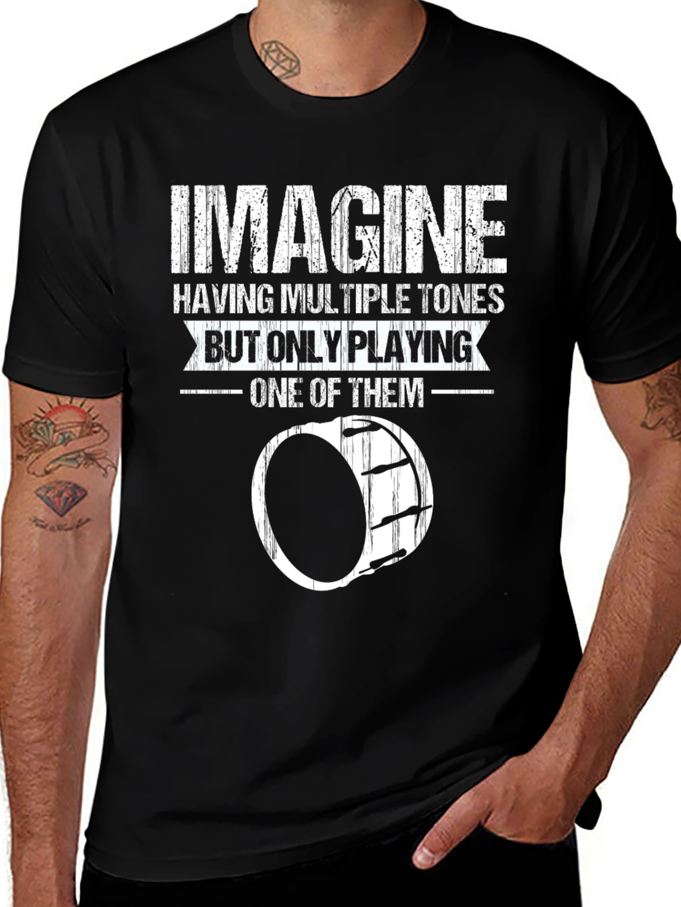 Imagine Drummer Joke T-Shirt - Percussionist Humor Tee