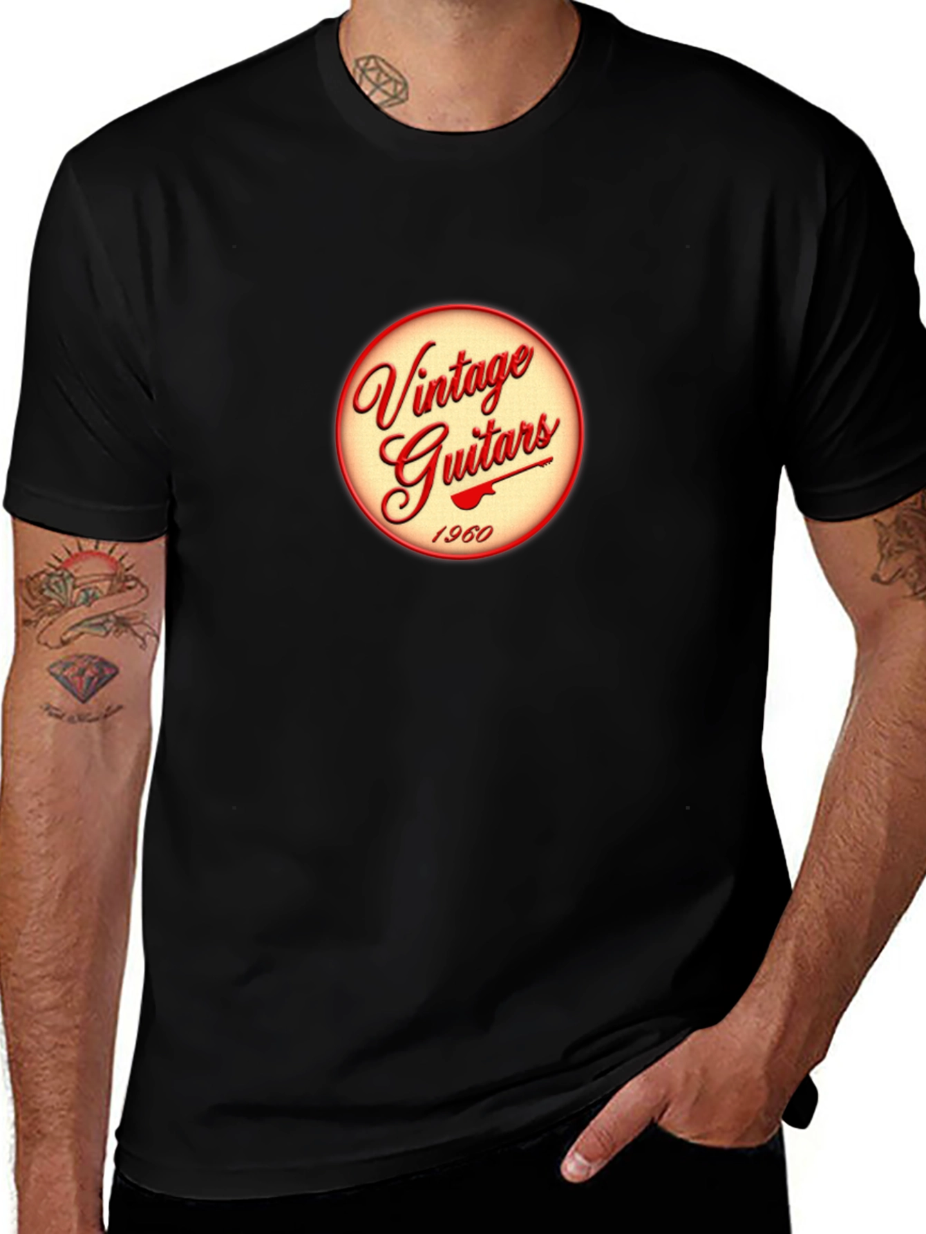 Variant 21 of Vintage Guitars 1960 T-Shirt - Retro Music Tee