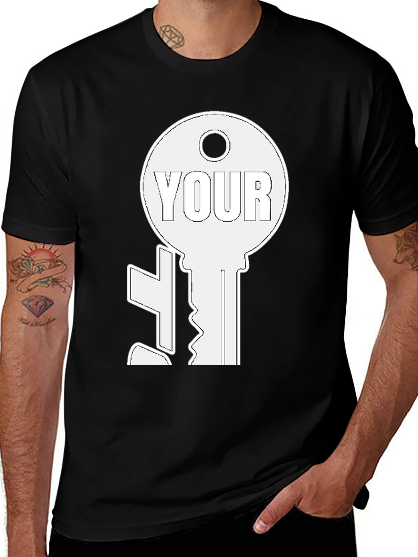 Variant 25 of Your Key Graphic Tee - Black