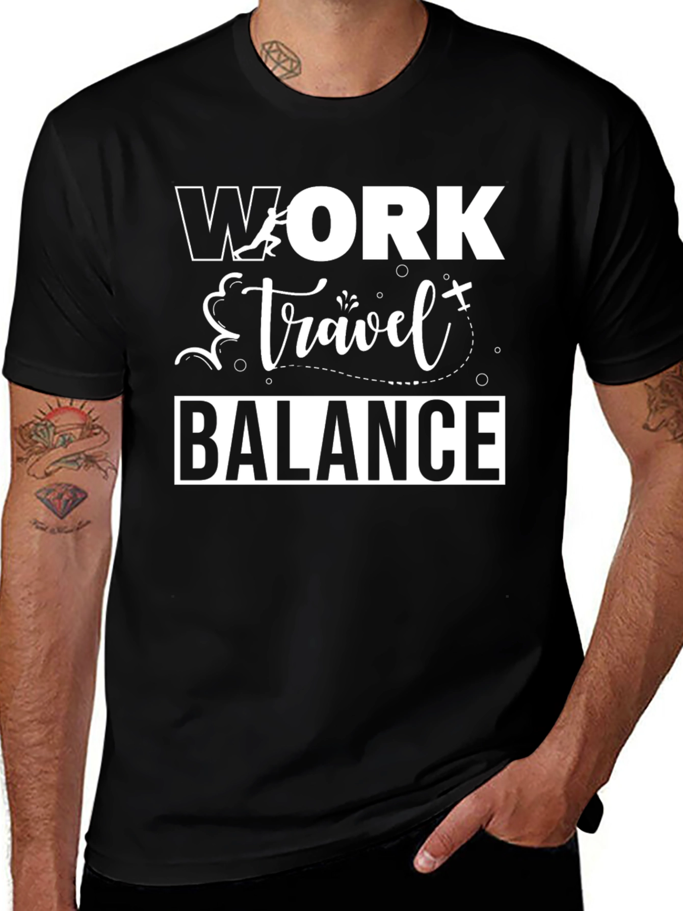 Variant 20 of Work Travel Balance Graphic Tee