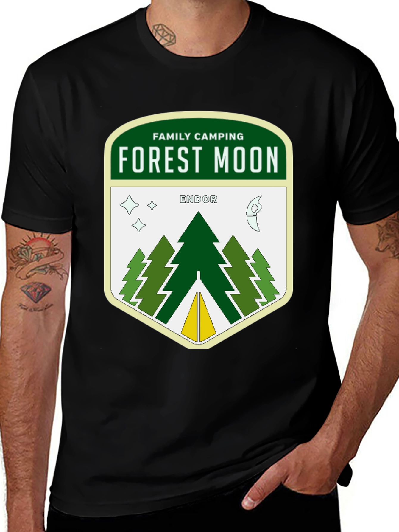 Forest Moon Endor Camping Graphic T-Shirt