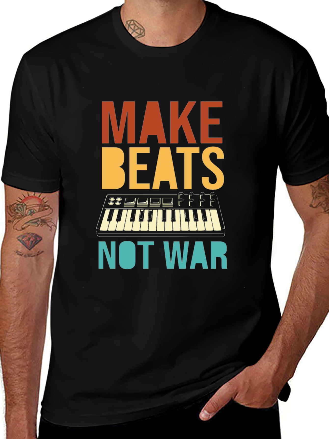 Variant 14 of Make Beats Not War Graphic T-Shirt