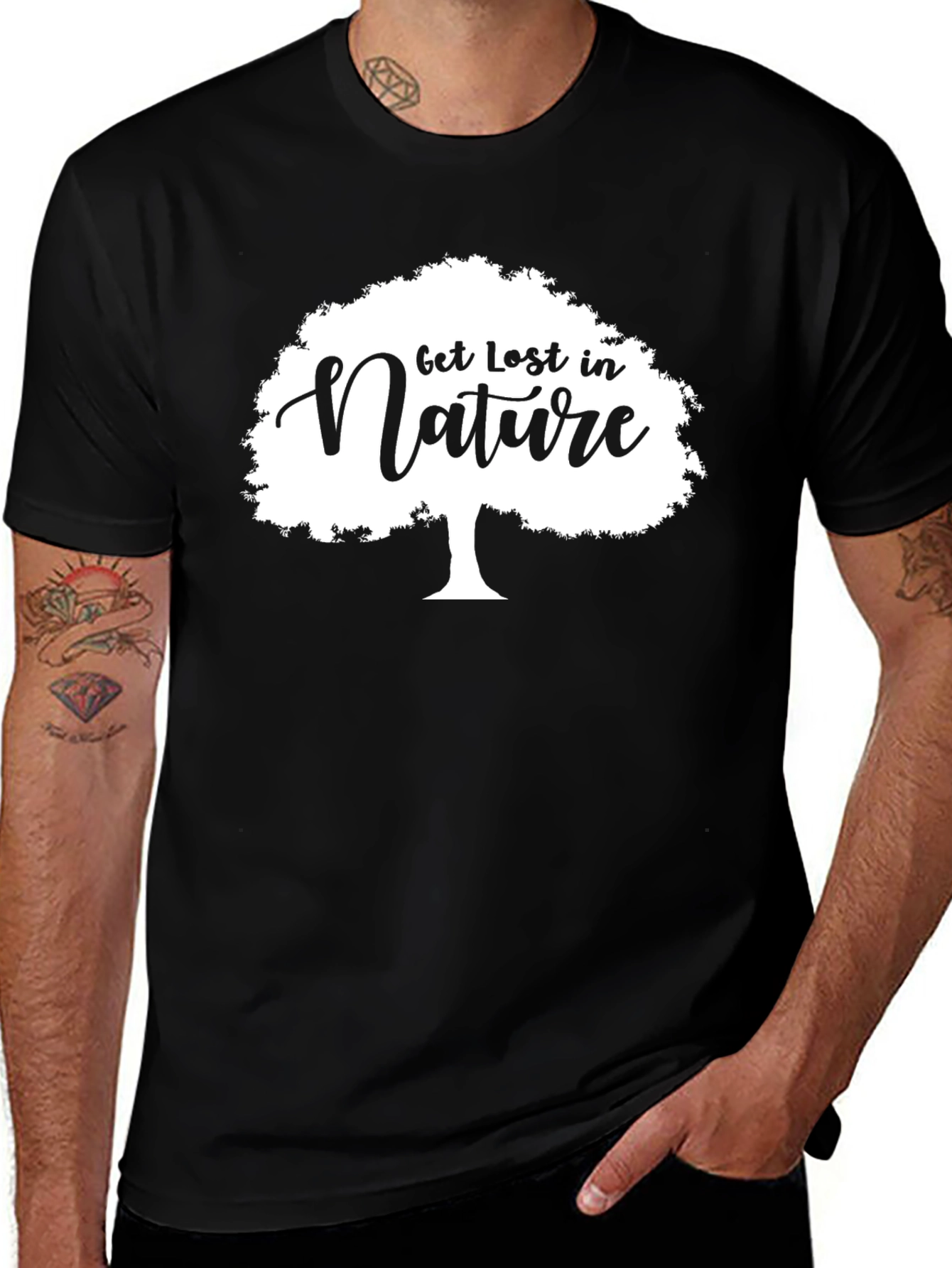 Variant 4 of Get Lost in Nature Tree Graphic Tee