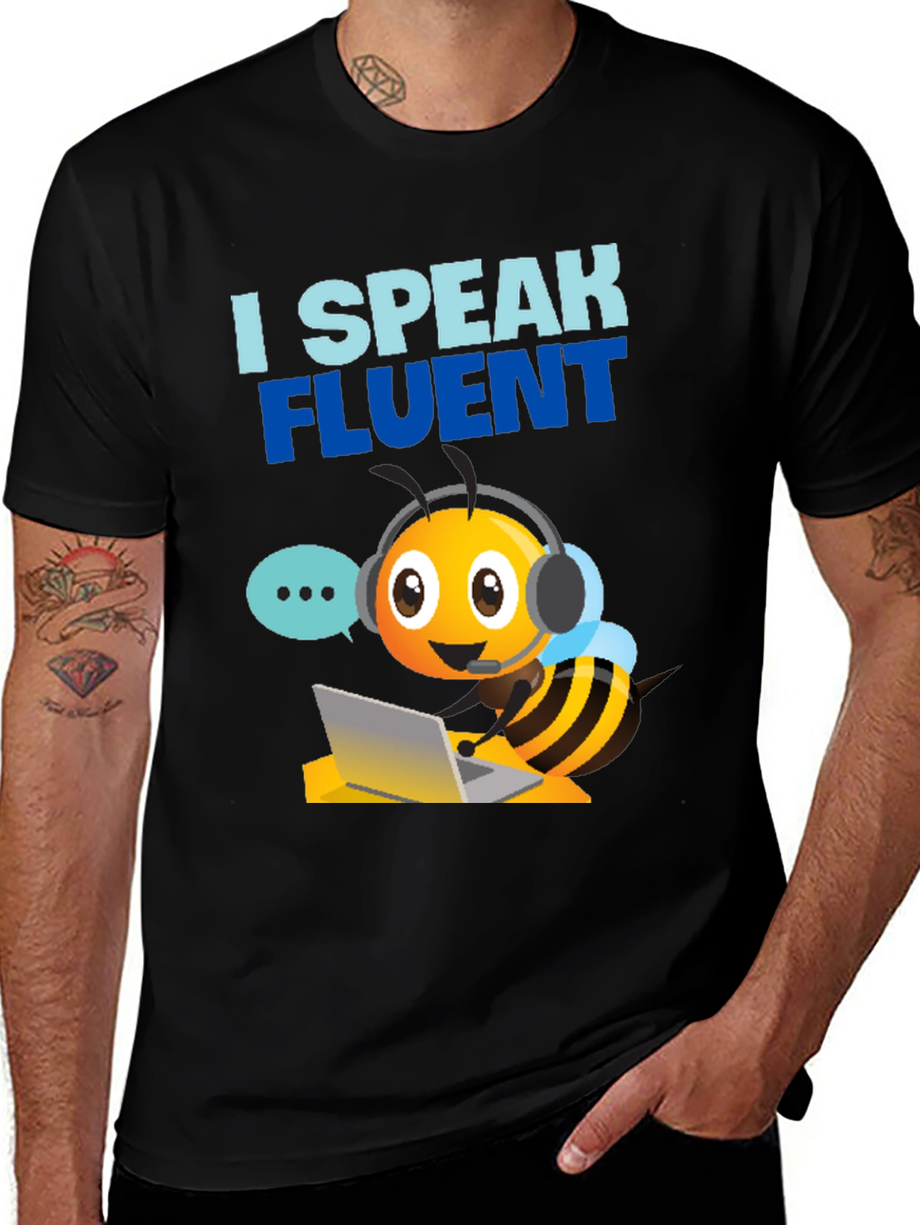I Speak Fluent Bee T-Shirt - Humorous Graphic Tee