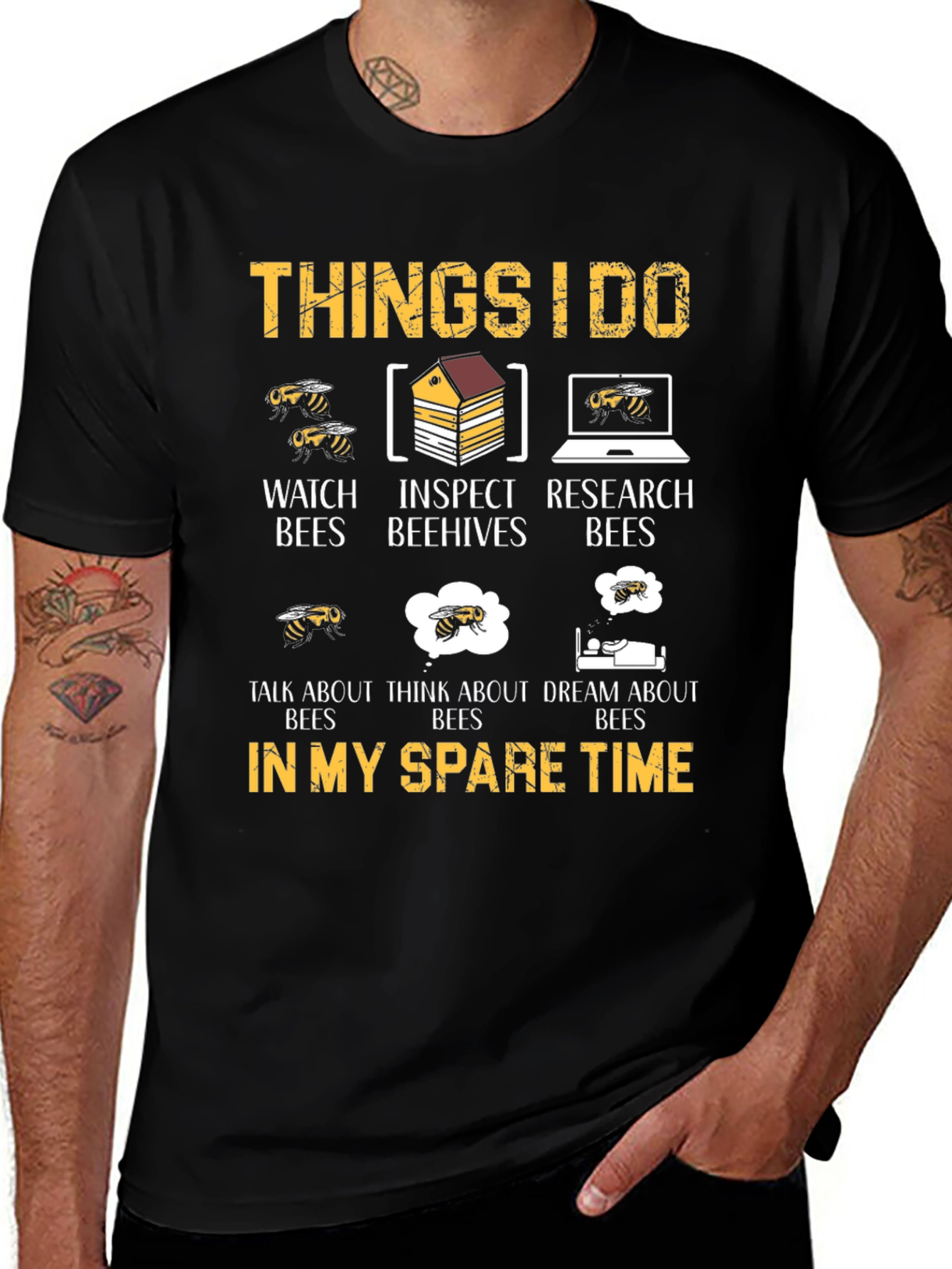Variant 4 of Beekeeper Hobby T-Shirt - Things I Do In My Spare Time - Bees
