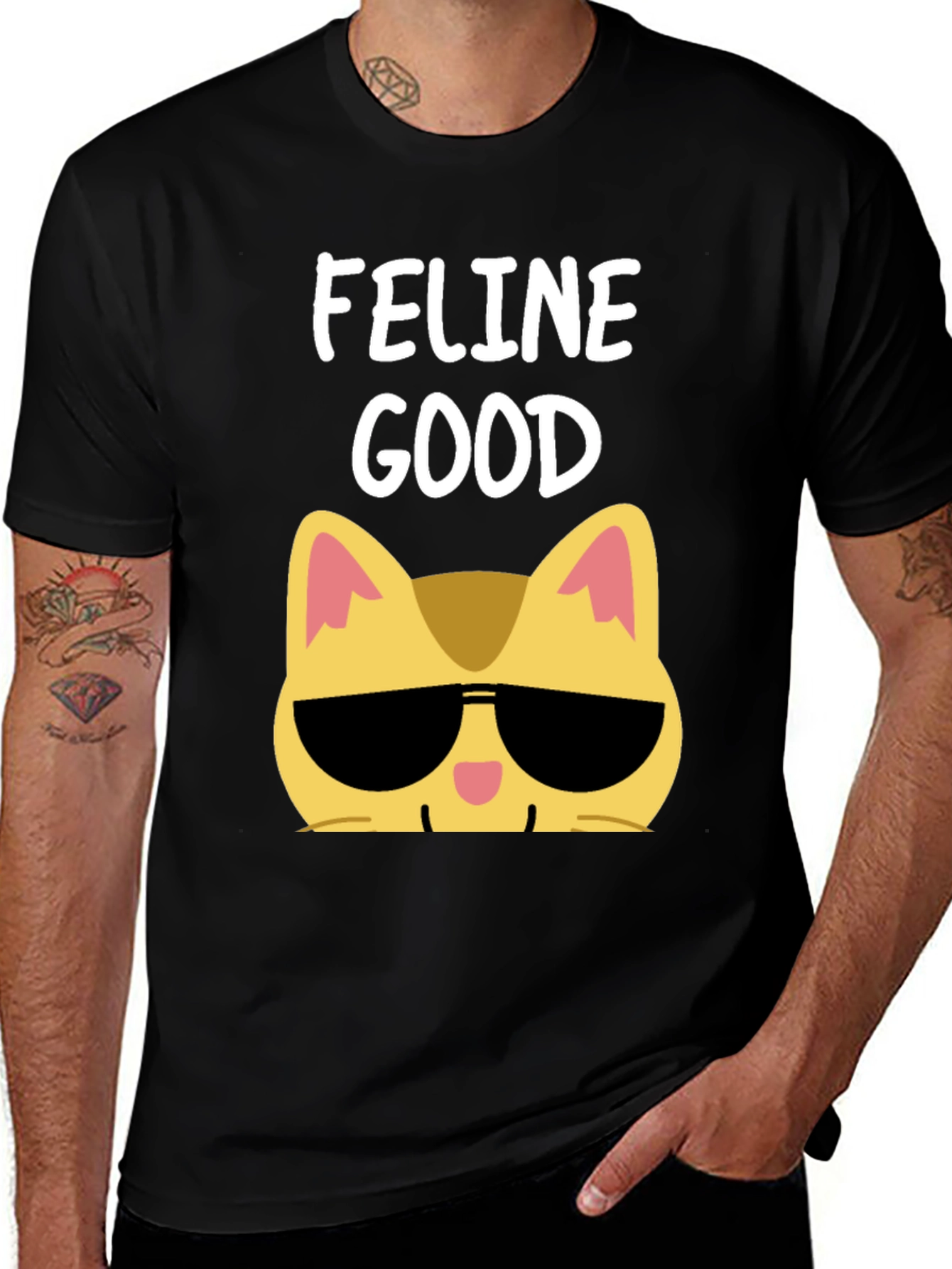 Variant 7 of Feline Good Cat Sunglasses Graphic T-Shirt