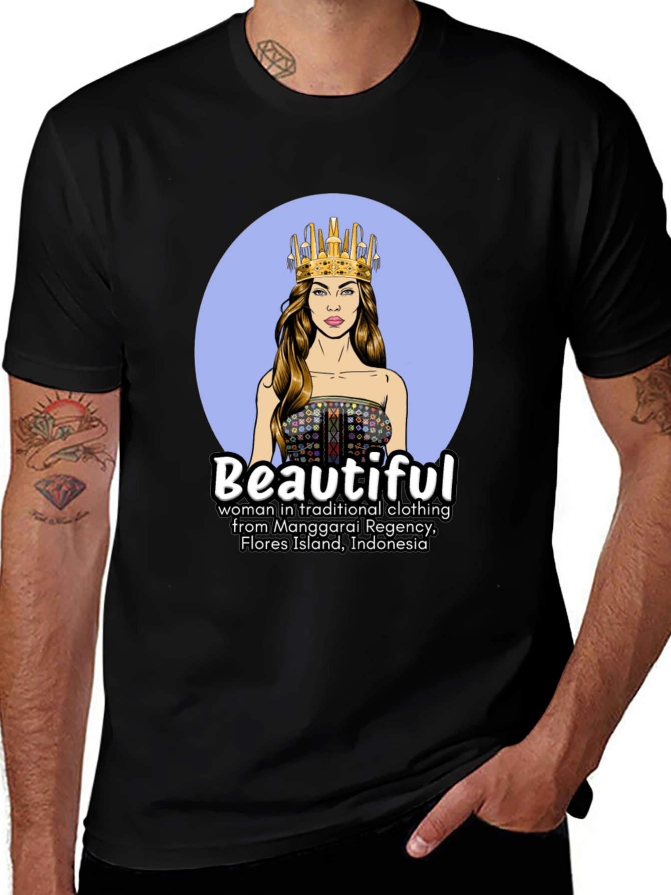 Traditional Indonesian Woman Graphic T-Shirt