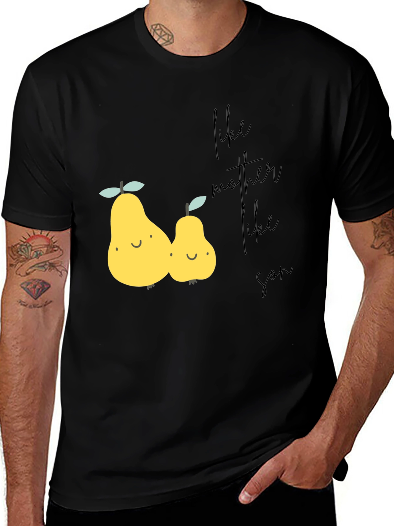 Like Mother Like Son Pear Graphic T-Shirt
