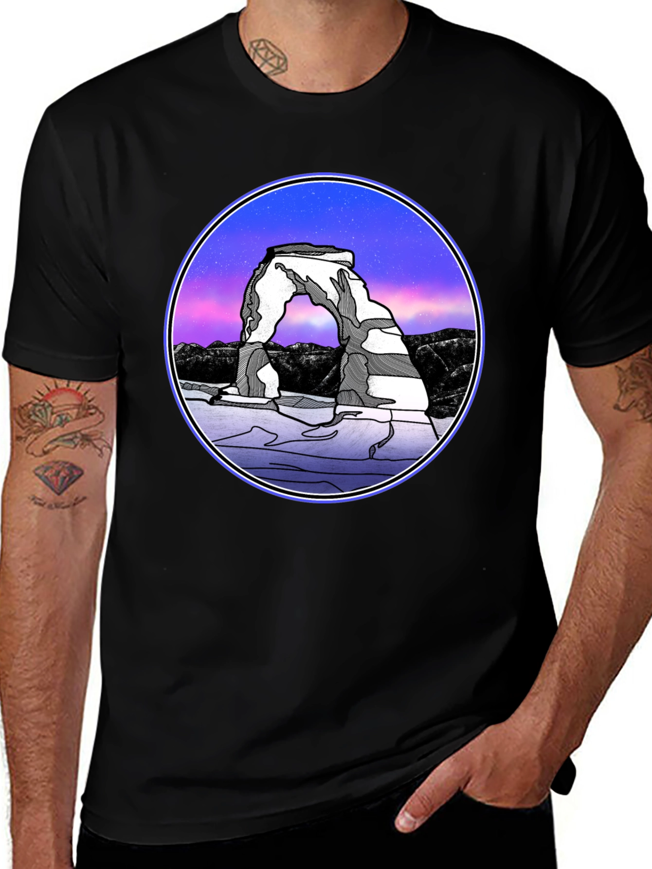 Arches National Park T-Shirt - Night Sky Design