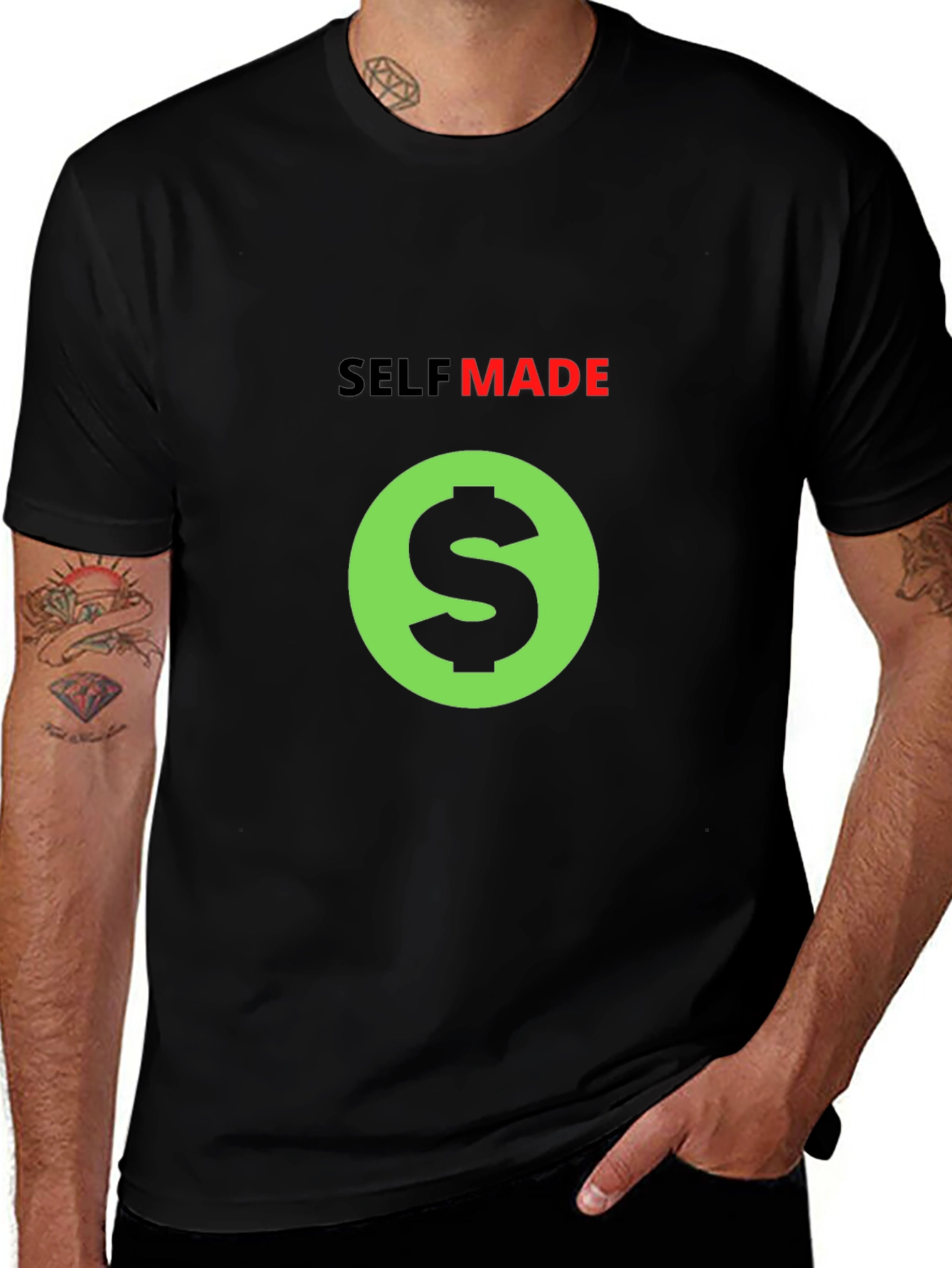 Variant 22 of Self Made Black T-Shirt