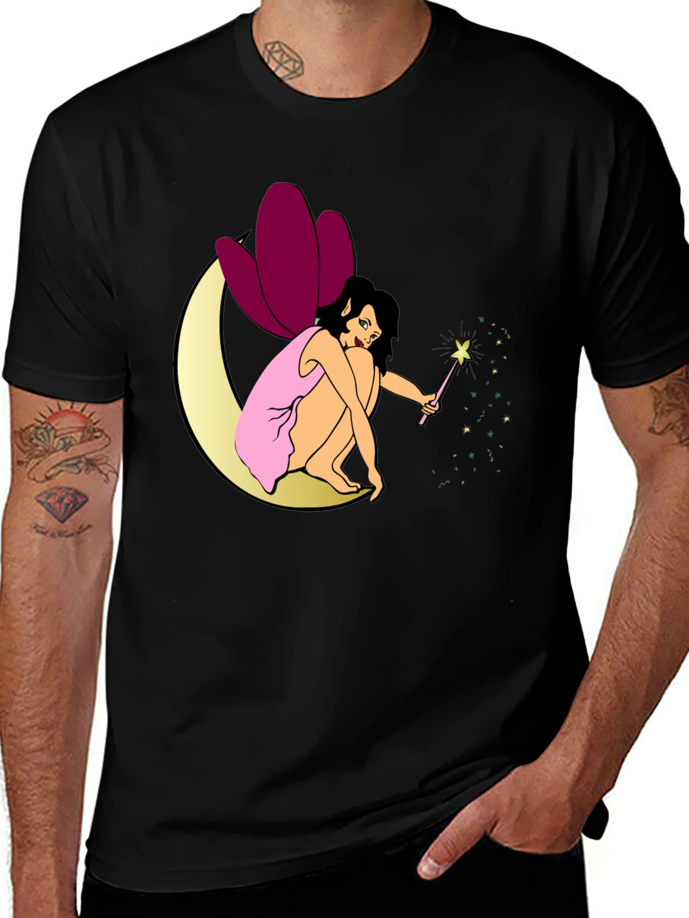 Variant 30 of Fairy Moon Graphic T-Shirt - Magical Design