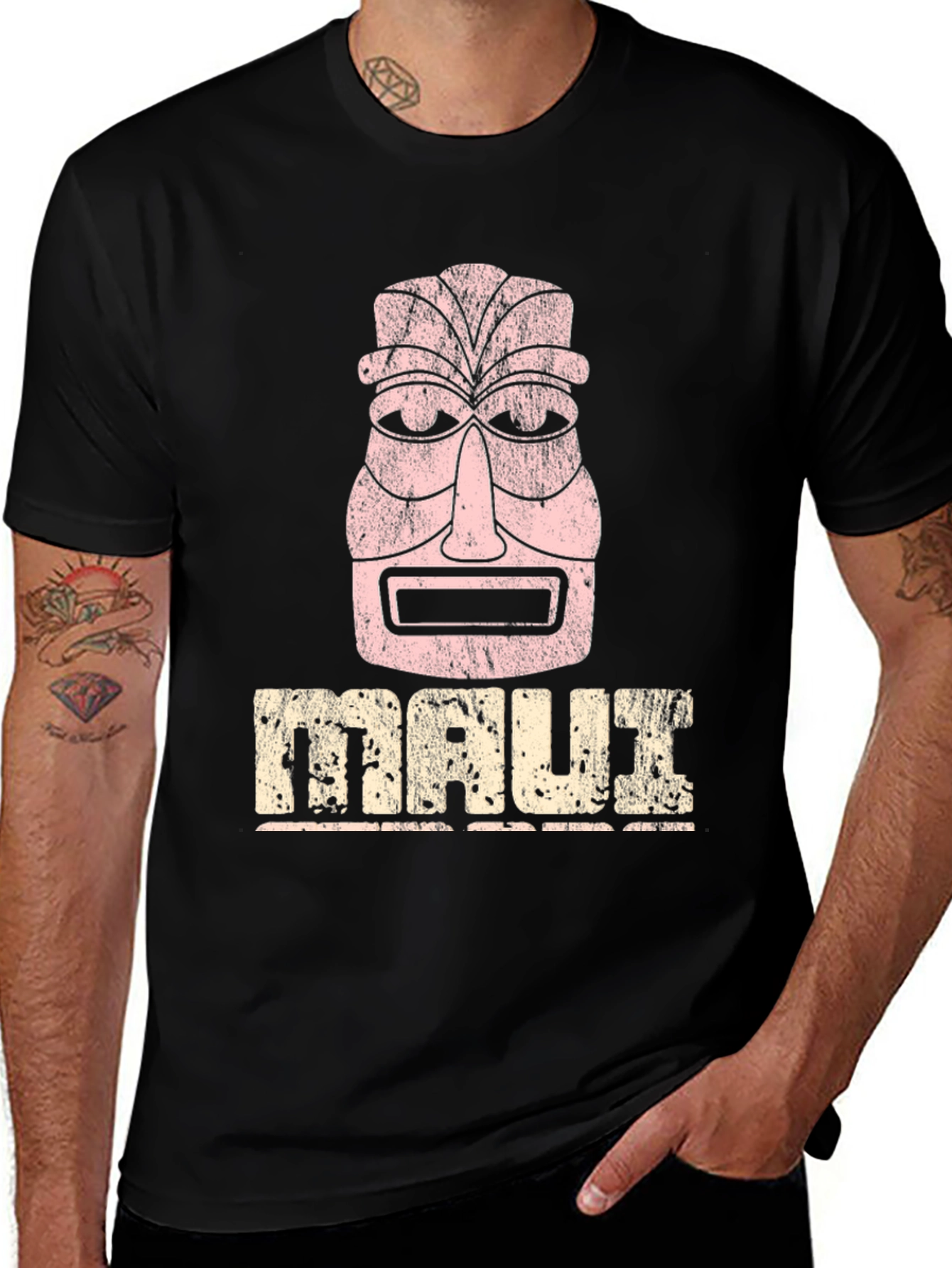 Maui Tiki Graphic T-Shirt - Vintage Style Tee