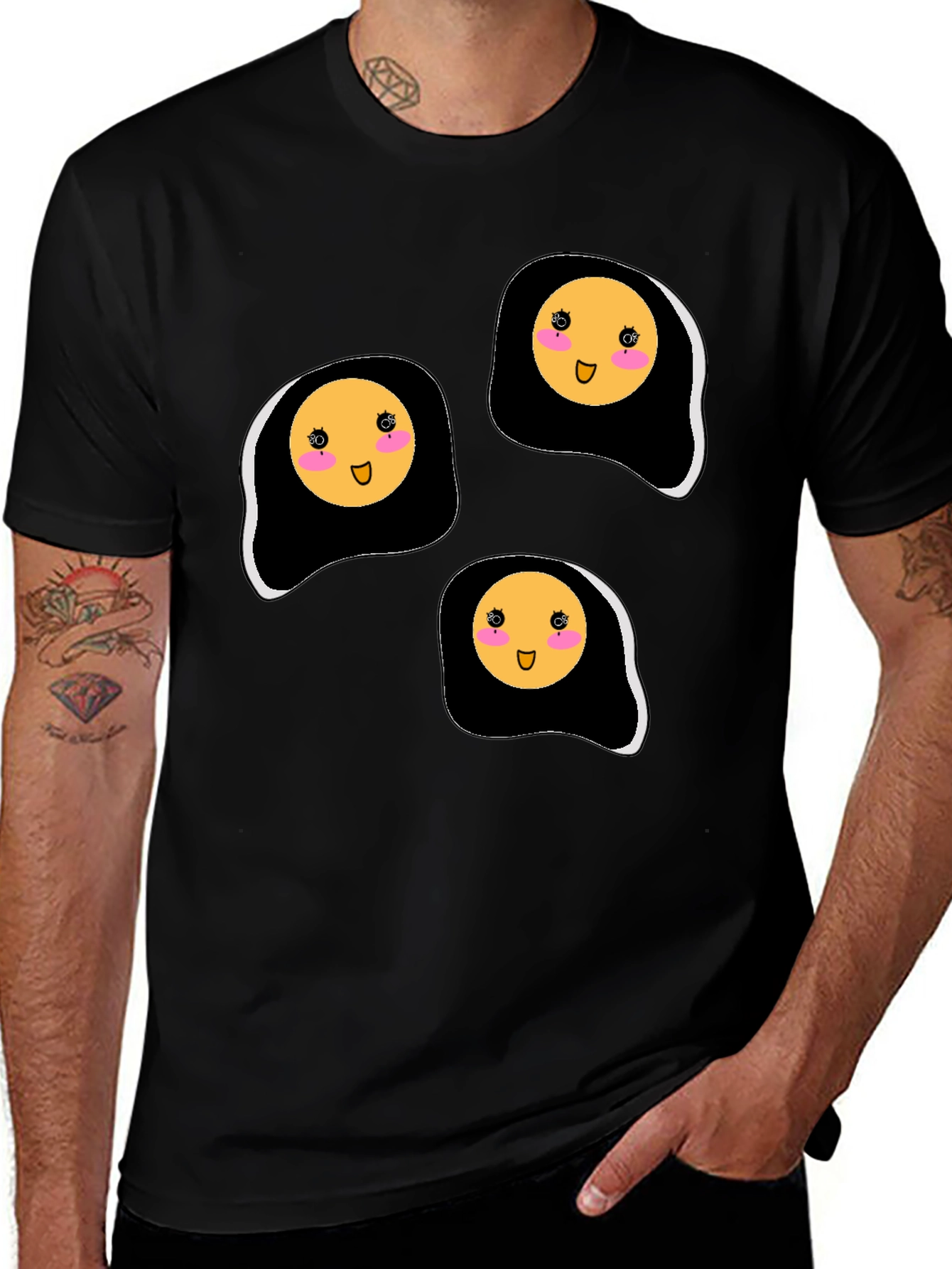 Variant 15 of Cute Kawaii Fried Eggs Graphic T-Shirt