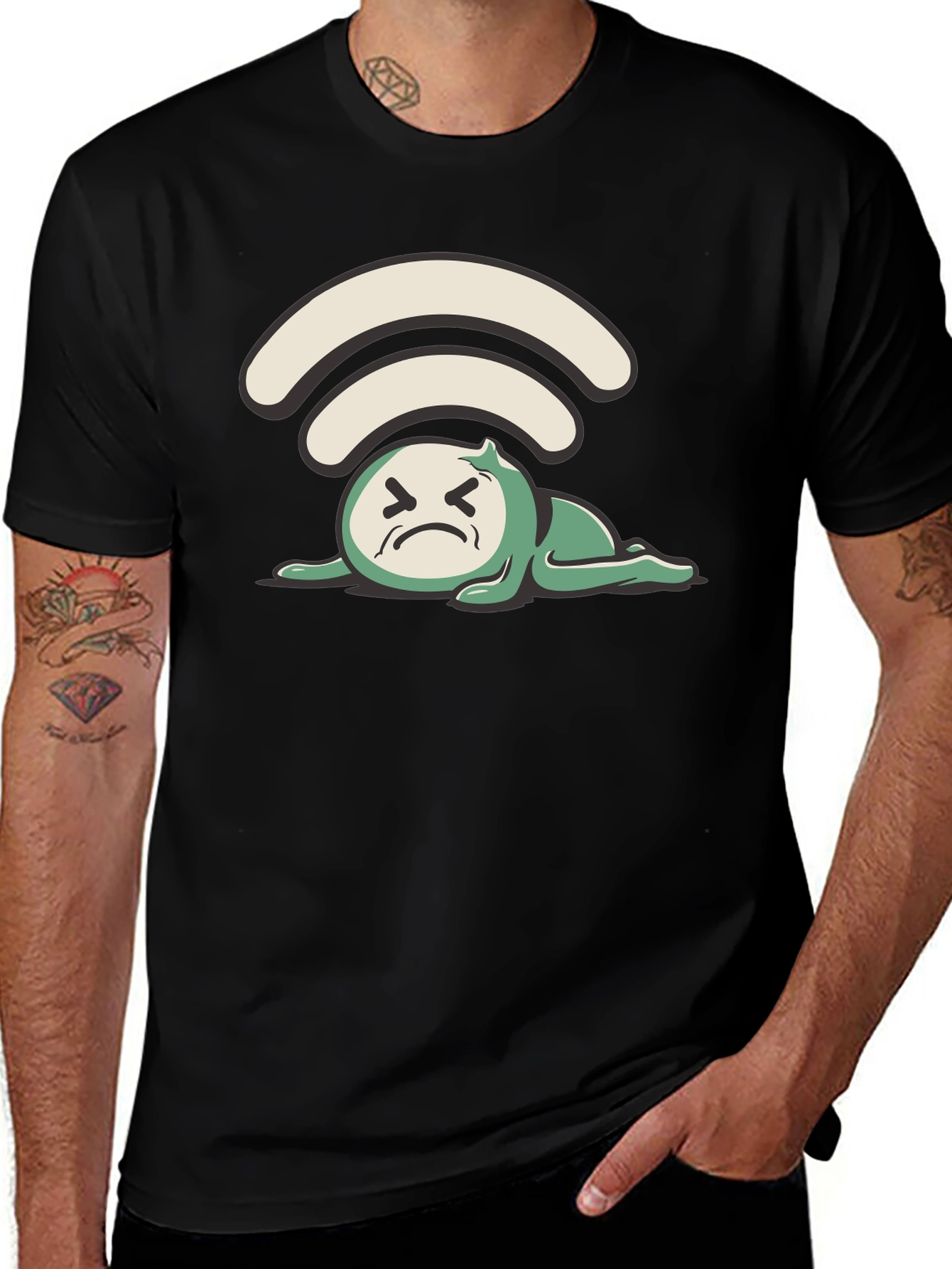 Variant 21 of Sad Wi-Fi Signal Graphic T-Shirt
