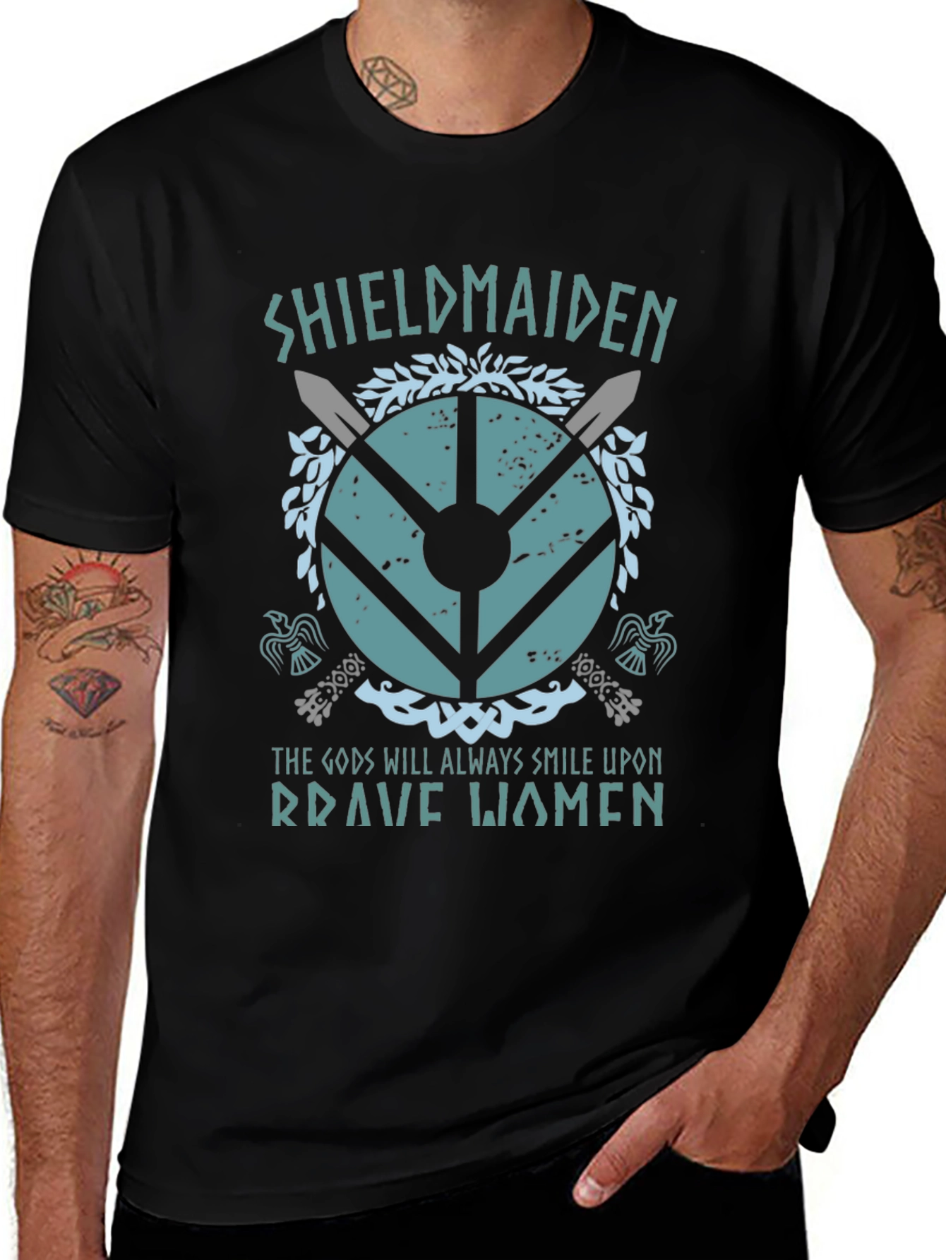 Shieldmaiden Viking T-Shirt - Norse Warrior Women Design