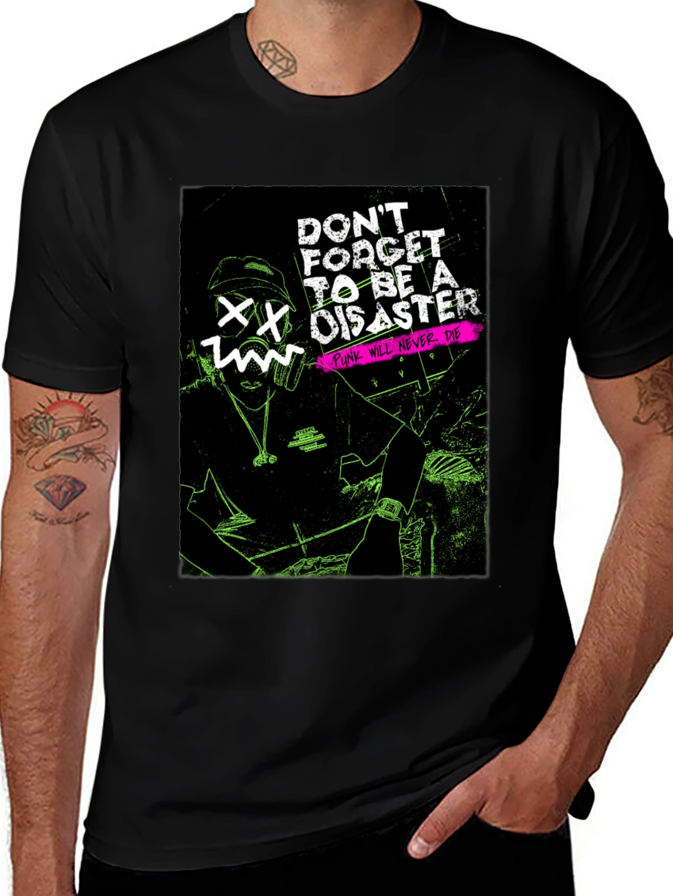 Variant 15 of Don't Forget To Be A Disaster Punk T-Shirt