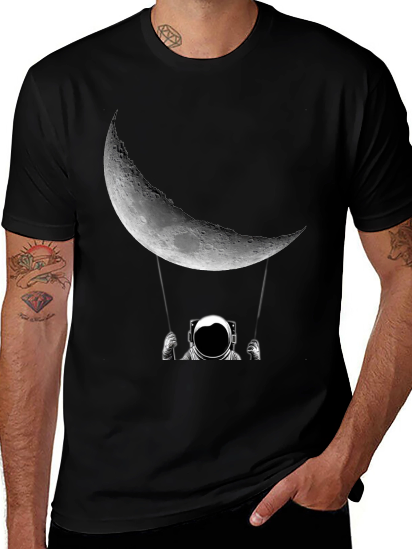 Variant 8 of Astronaut Moon Swing Graphic Tee