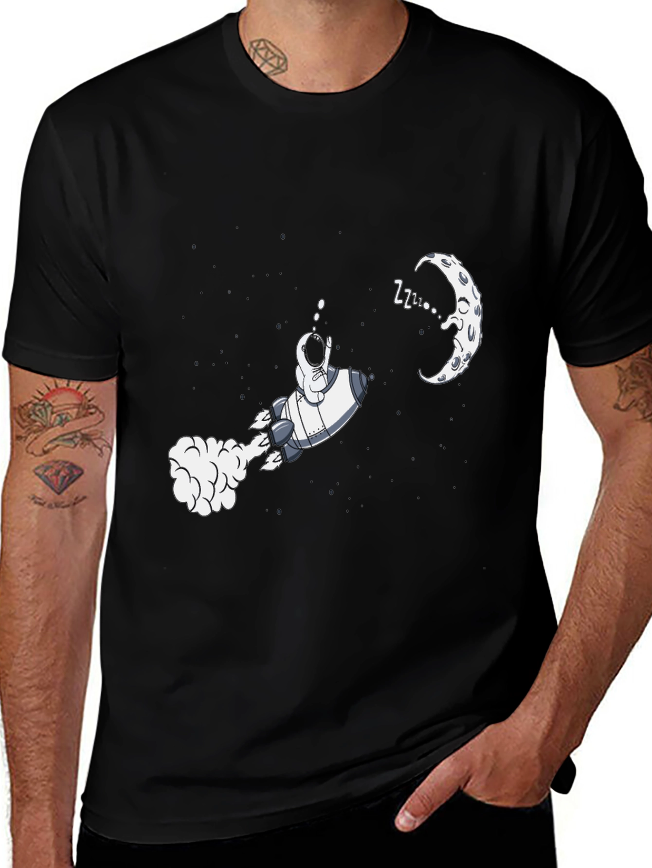Variant 14 of Astronaut Moon Trip Graphic Tee