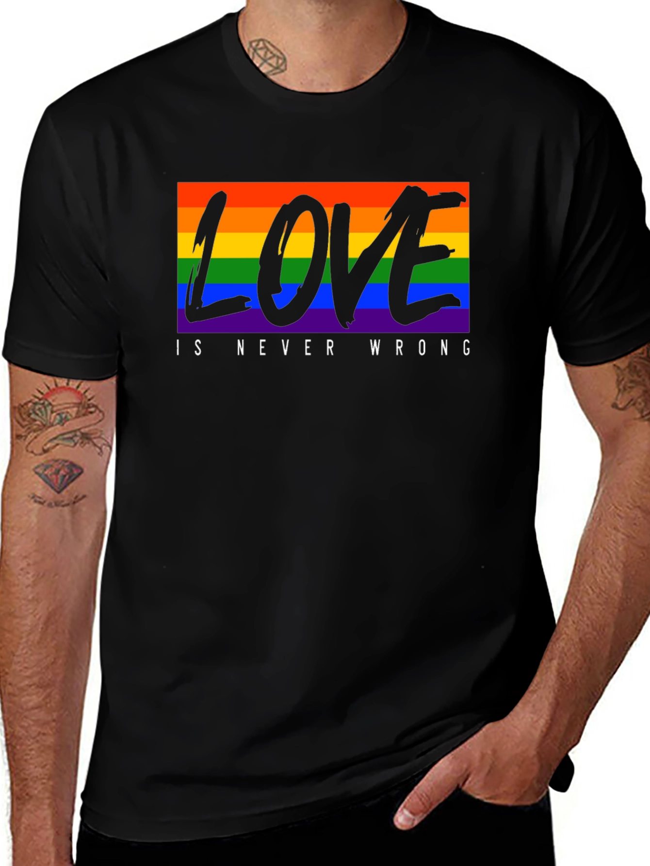 Love Is Never Wrong Pride T-Shirt - Black
