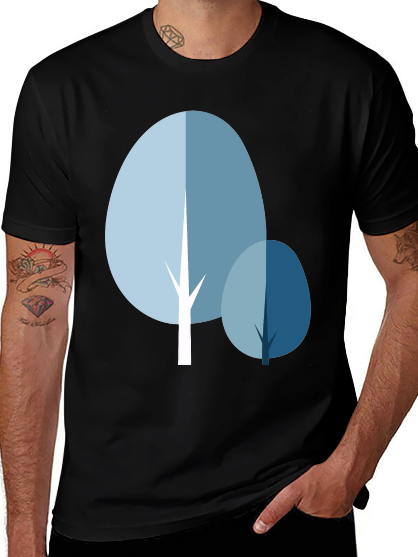 Variant 7 of Abstract Tree Graphic Tee - Stylish Casual Wear