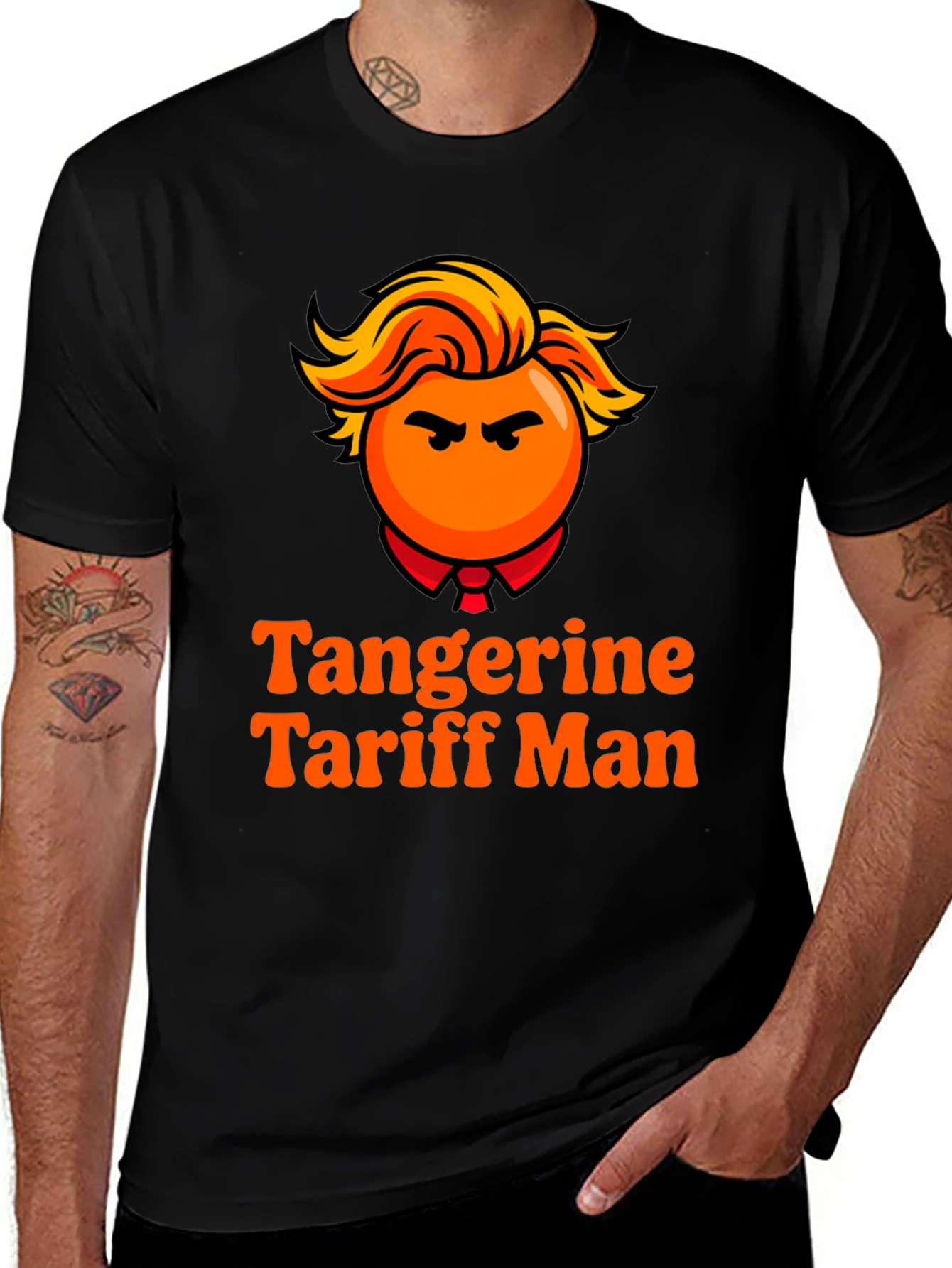Variant 15 of Tangerine Tariff Man Graphic Tee