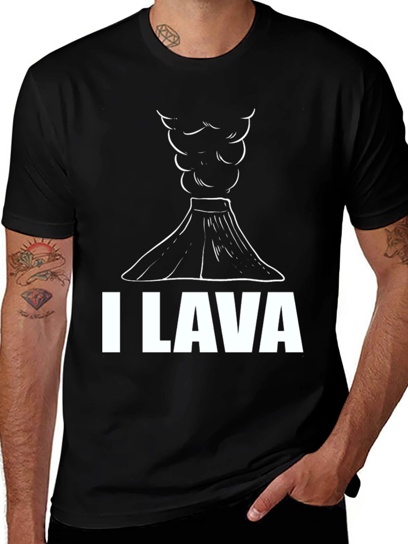 Variant 27 of I Lava You T-Shirt - Volcano Graphic Tee