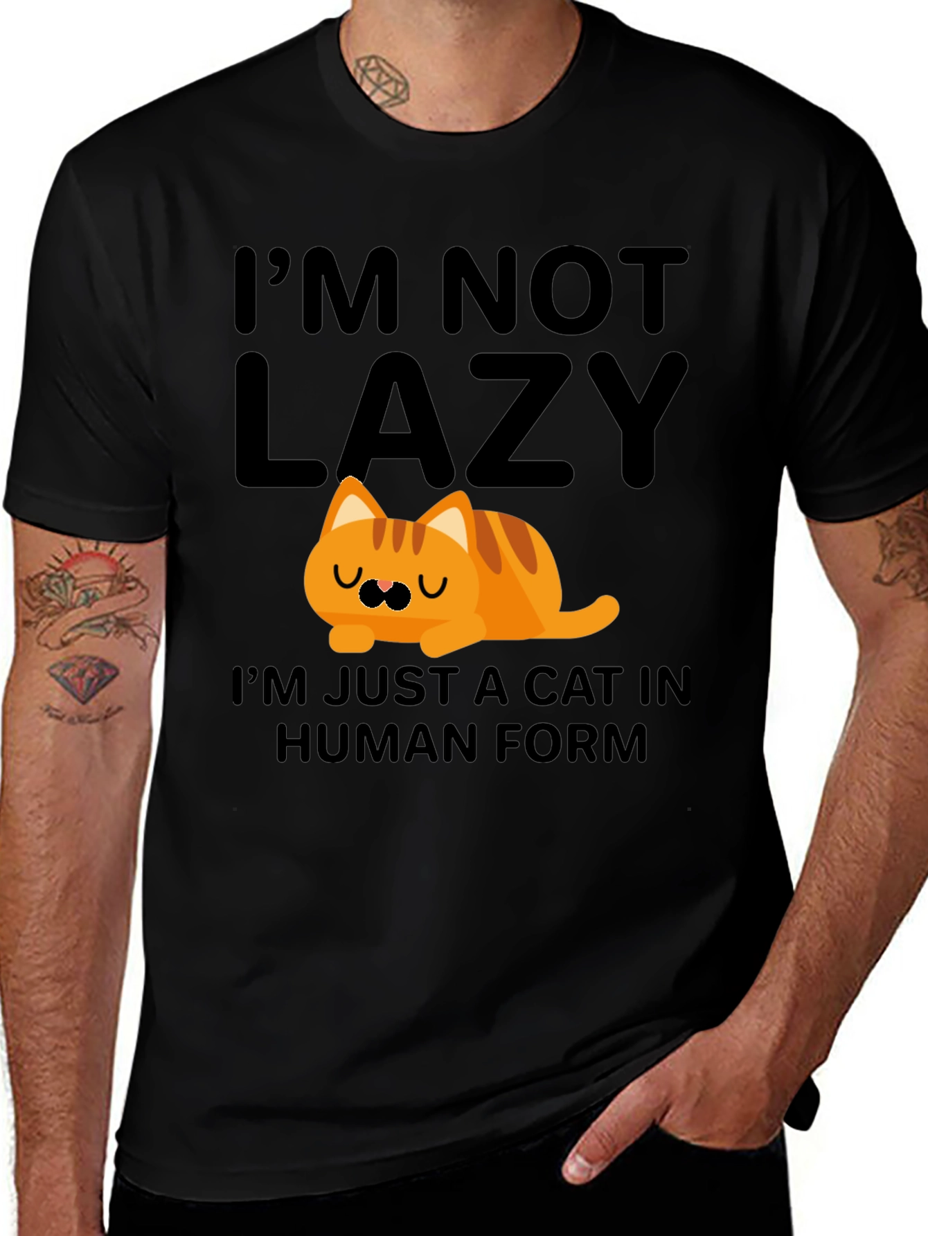 Variant 25 of I'm Not Lazy Cat T-Shirt