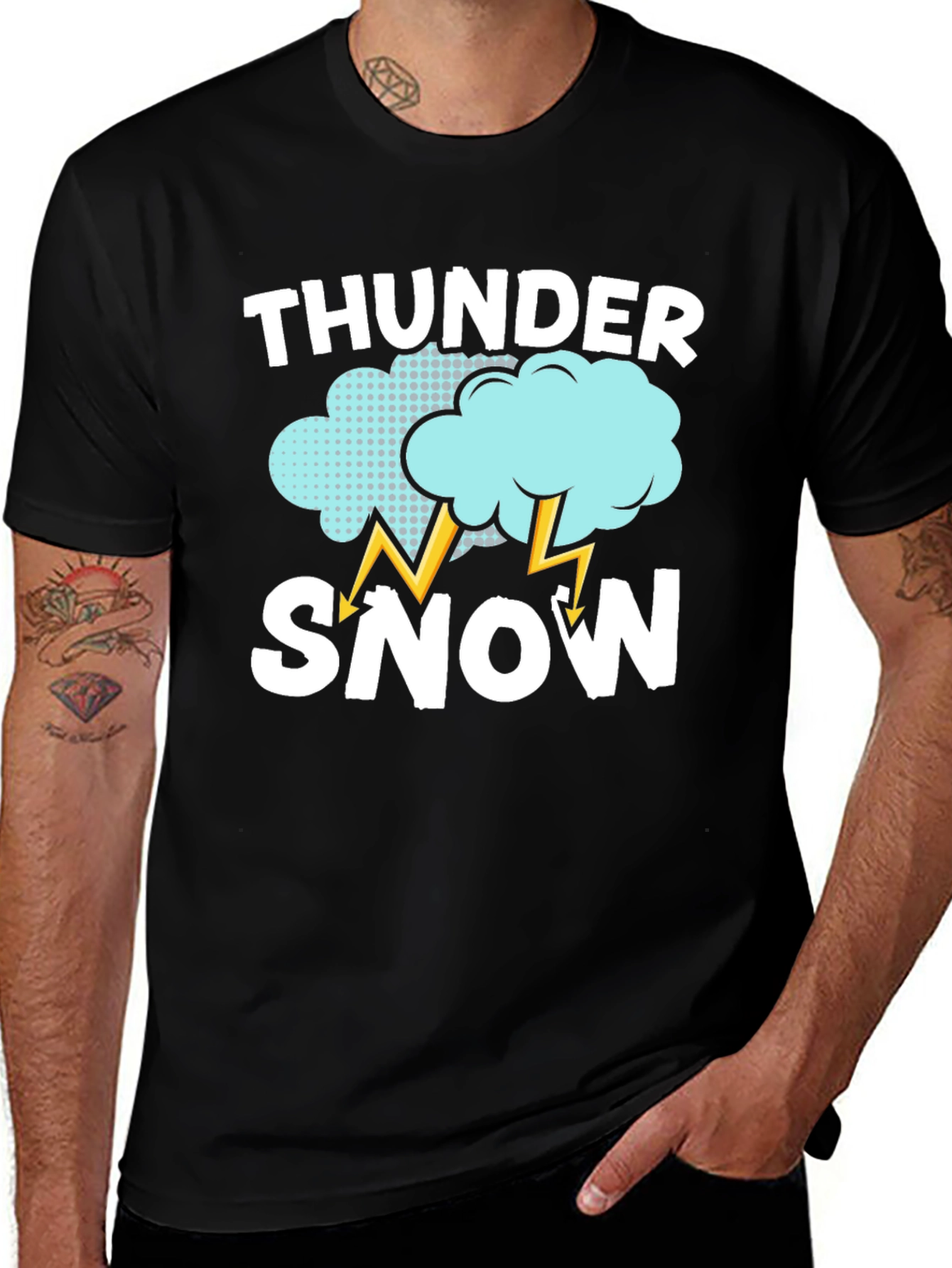 Thunder Snow Graphic T-Shirt - Weather Humor Tee