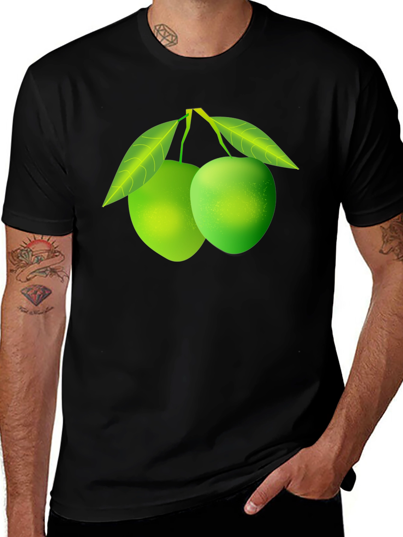Variant 27 of Fresh Mango Graphic Tee - Stylish Black Shirt