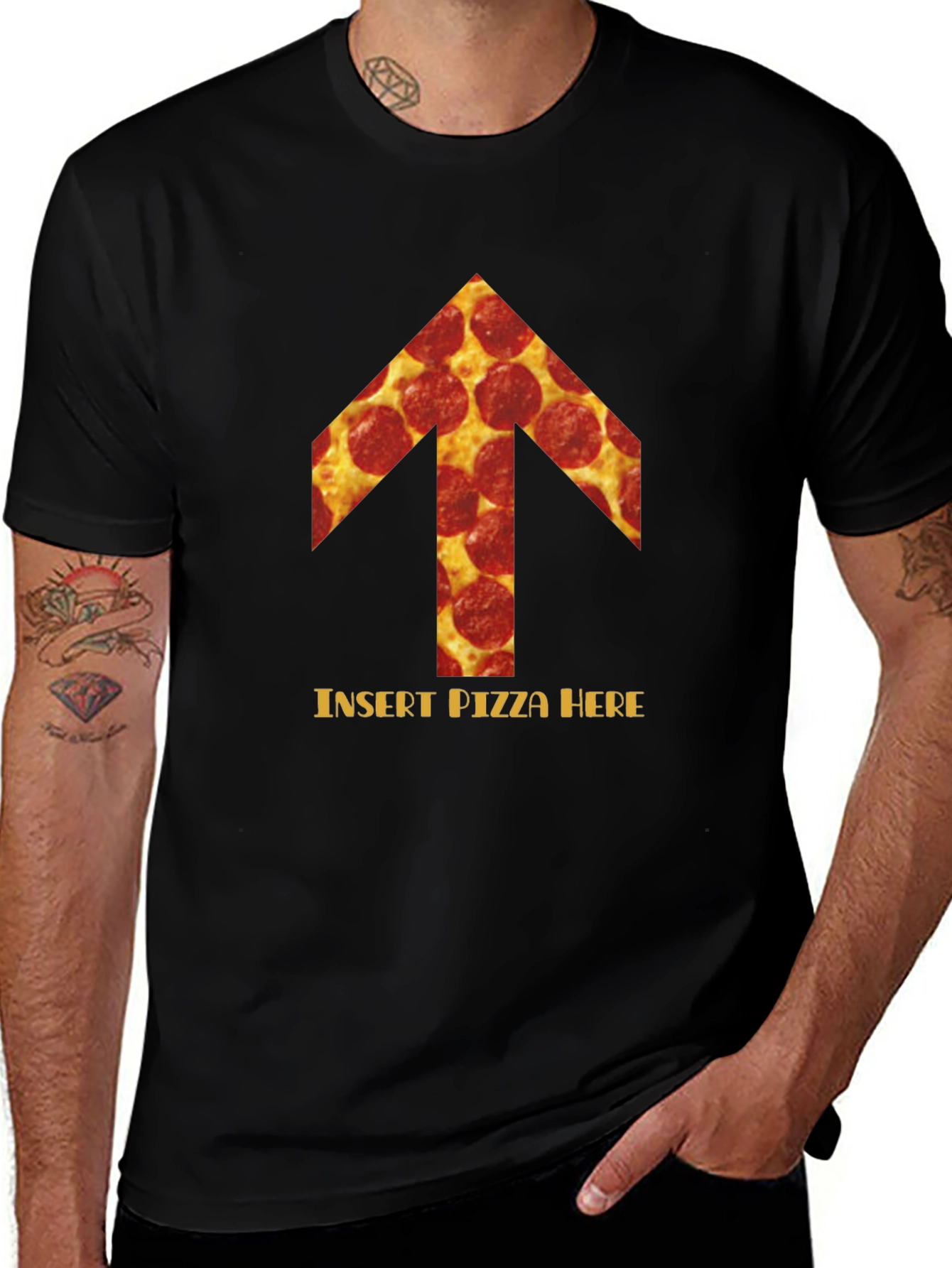 Variant 18 of Insert Pizza Here Graphic Tee