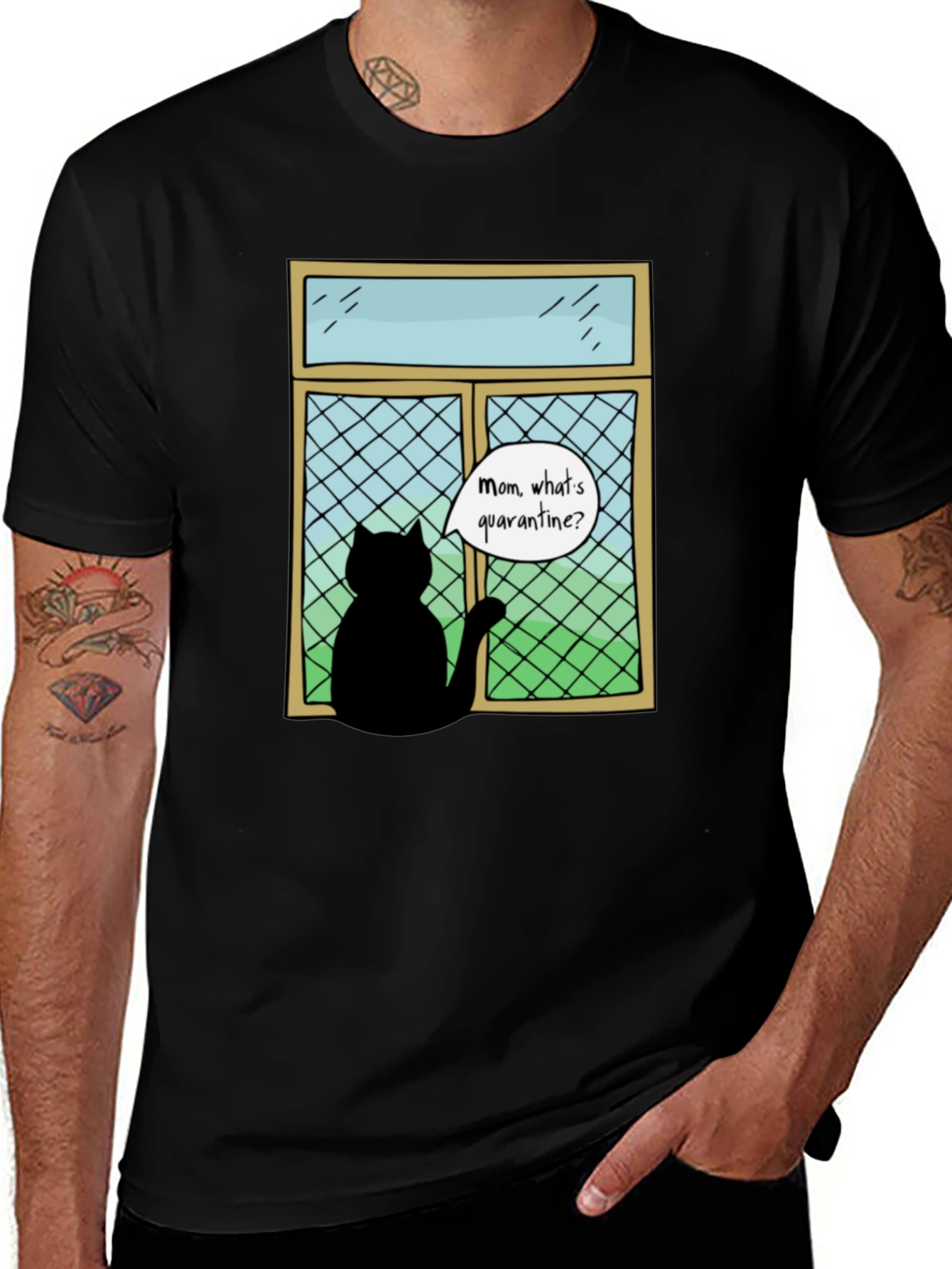 Variant 13 of Quarantine Cat T-Shirt - Funny Cat Lover Tee