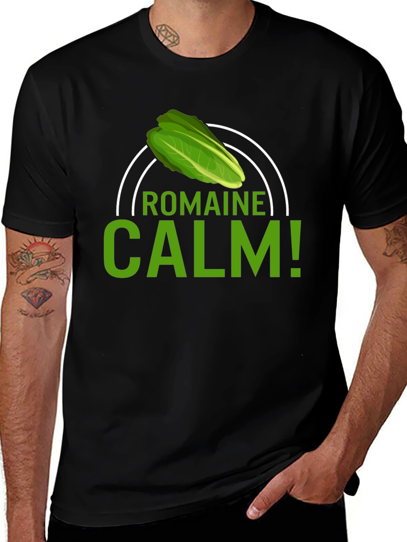 Variant 28 of Romaine Calm T-Shirt - Funny Foodie Tee