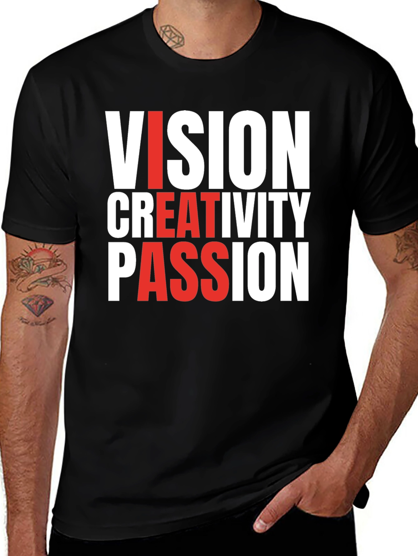 Black Vision Creativity Passion T-Shirt main image