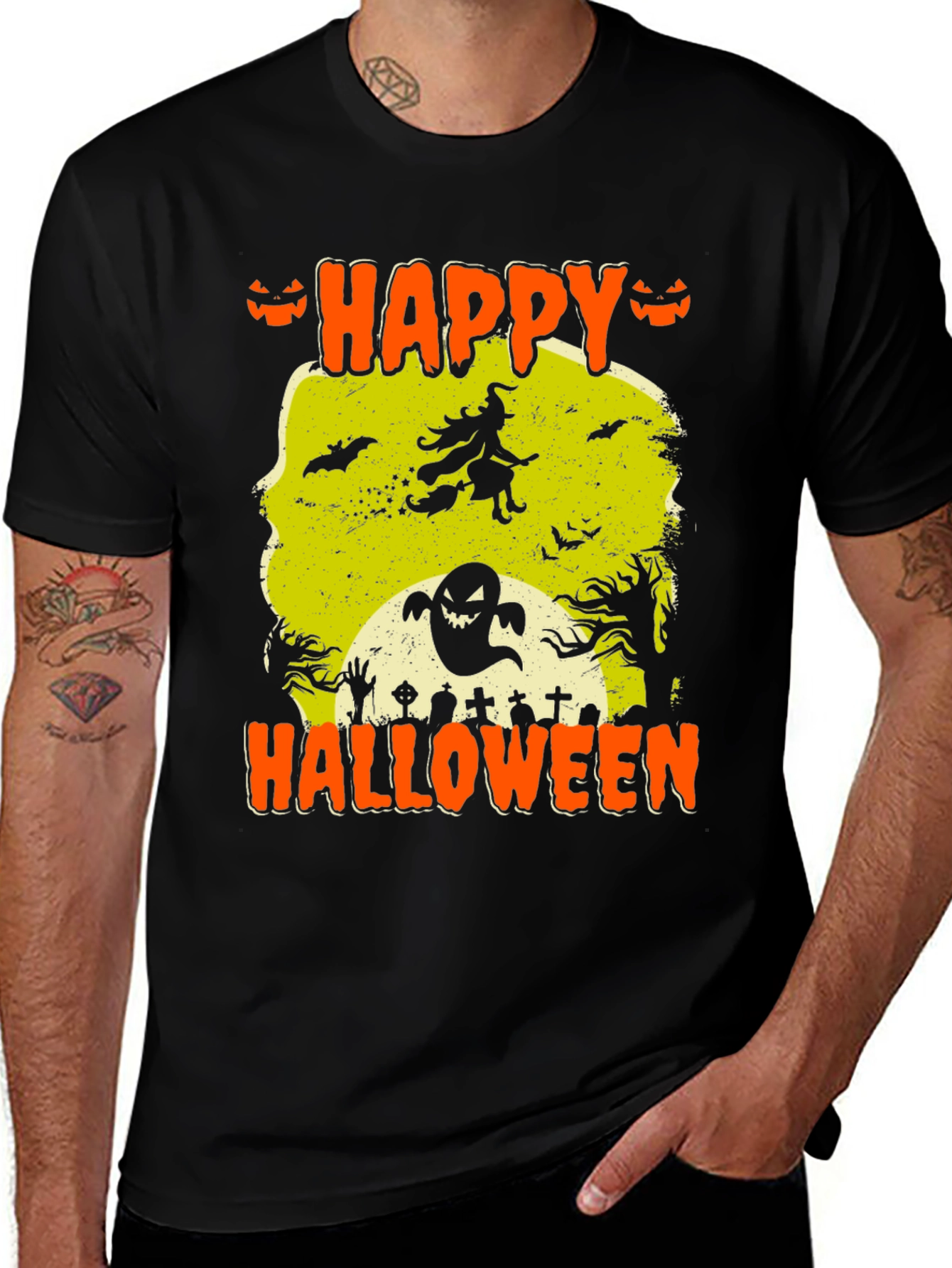 Happy Halloween Graphic Print Tee