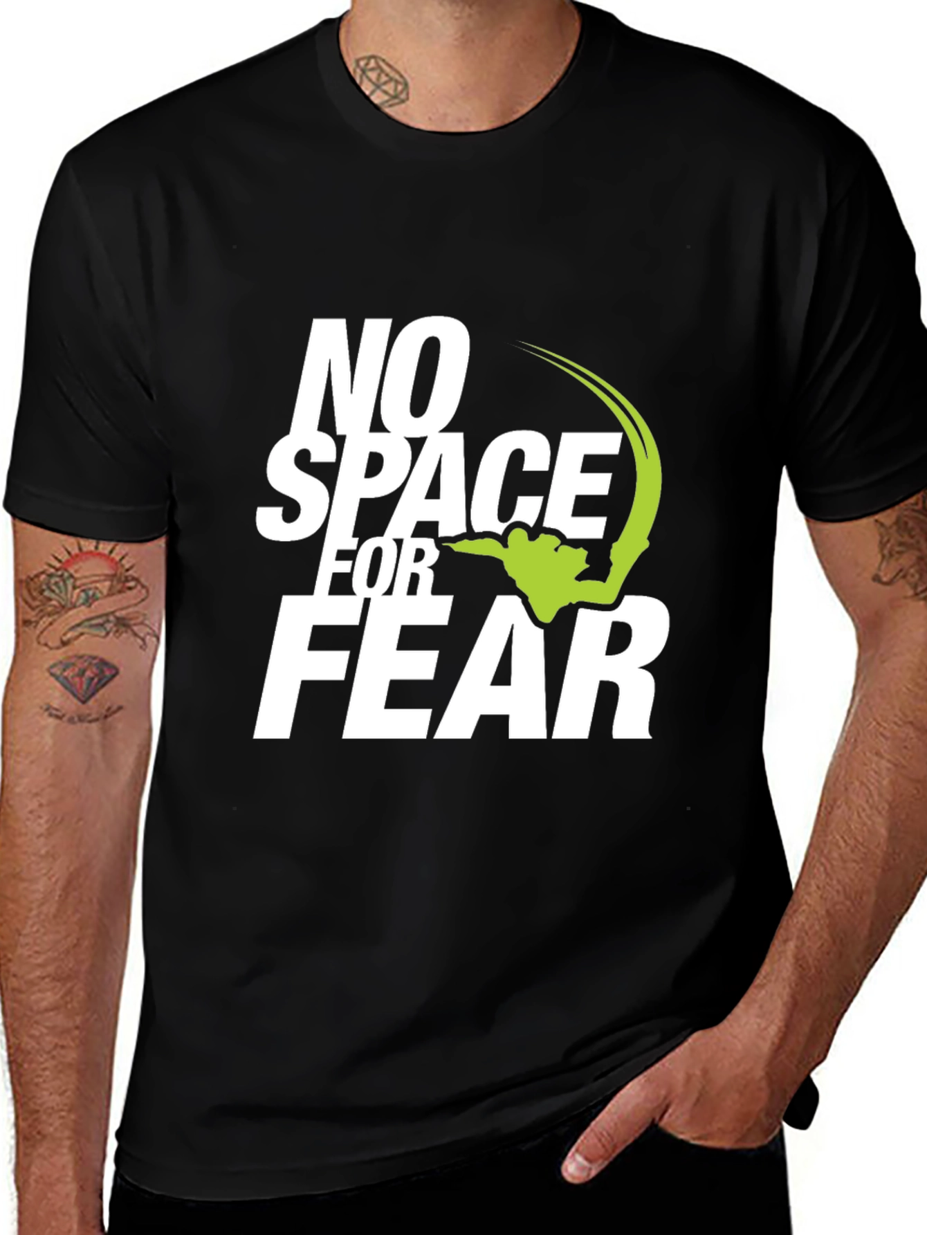 Variant 30 of No Space For Fear Black T-Shirt