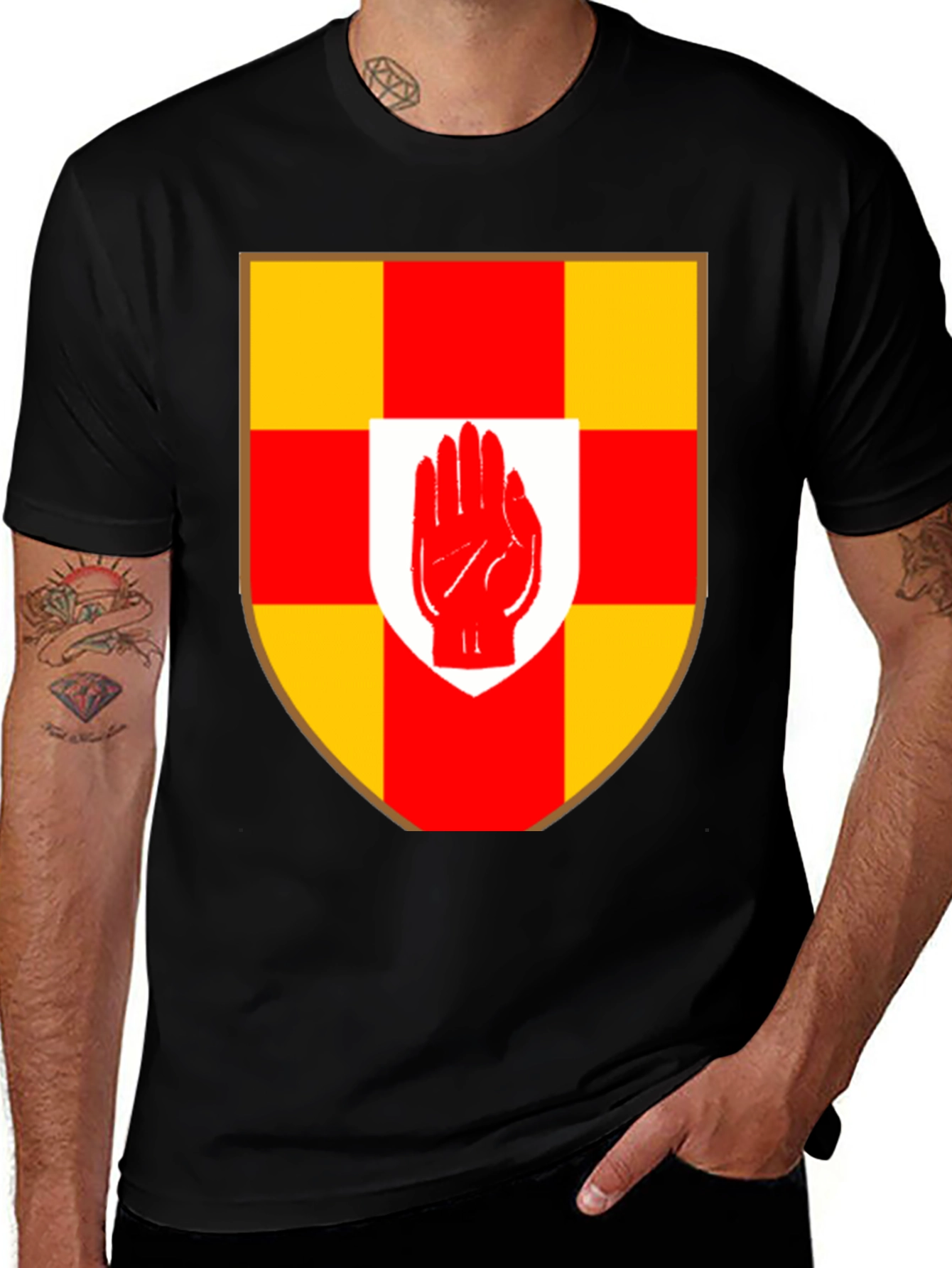 Ulster Hand Crest Black T-Shirt