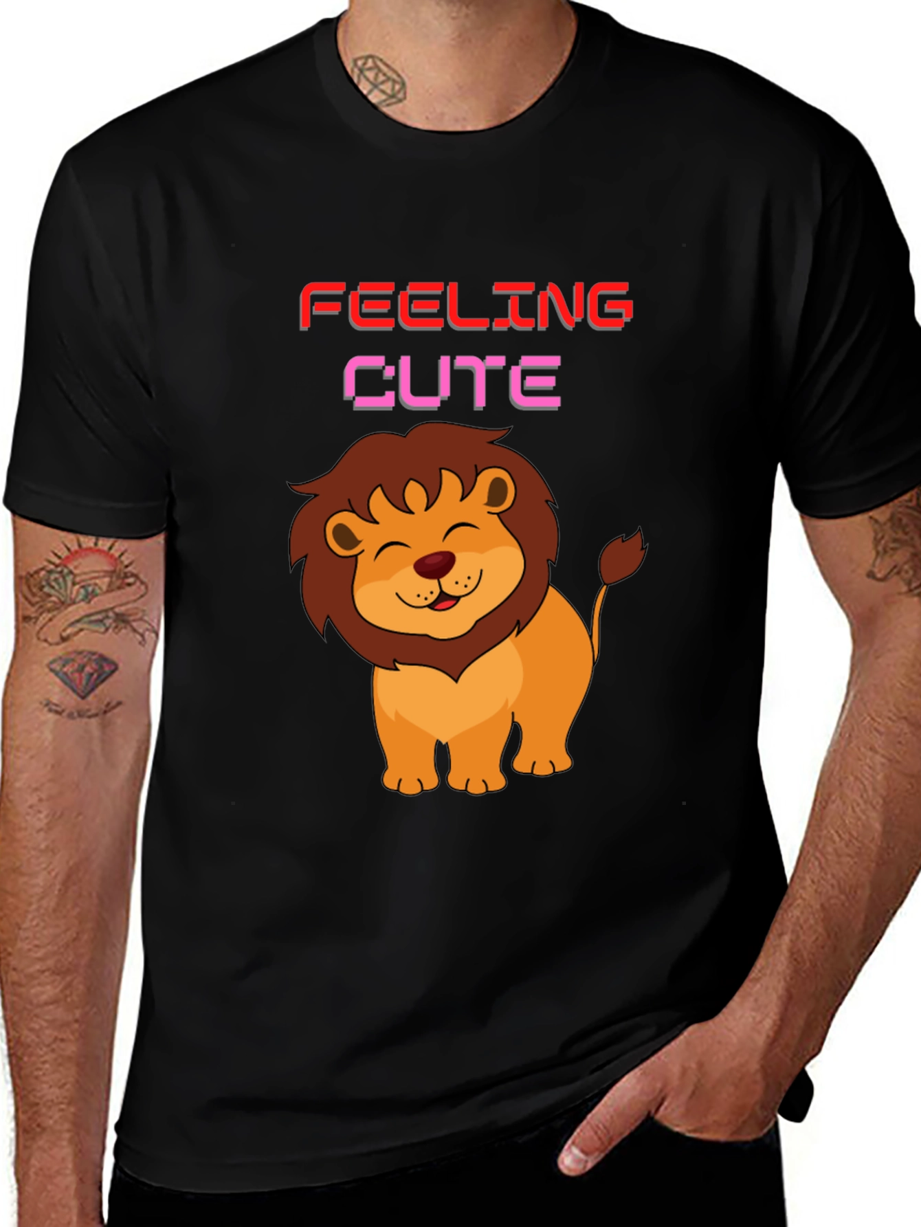 Variant 10 of Feeling Cute Lion Graphic T-Shirt