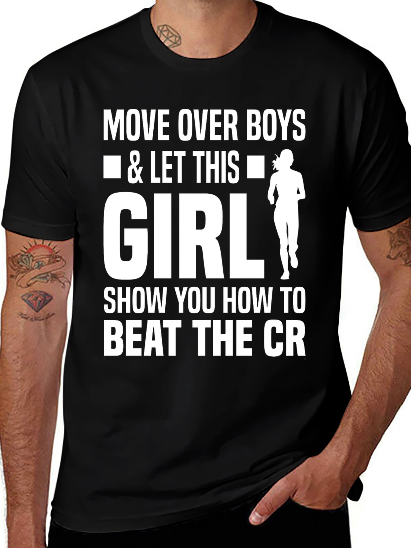Variant 15 of Move Over Boys Girl Running Graphic Tee