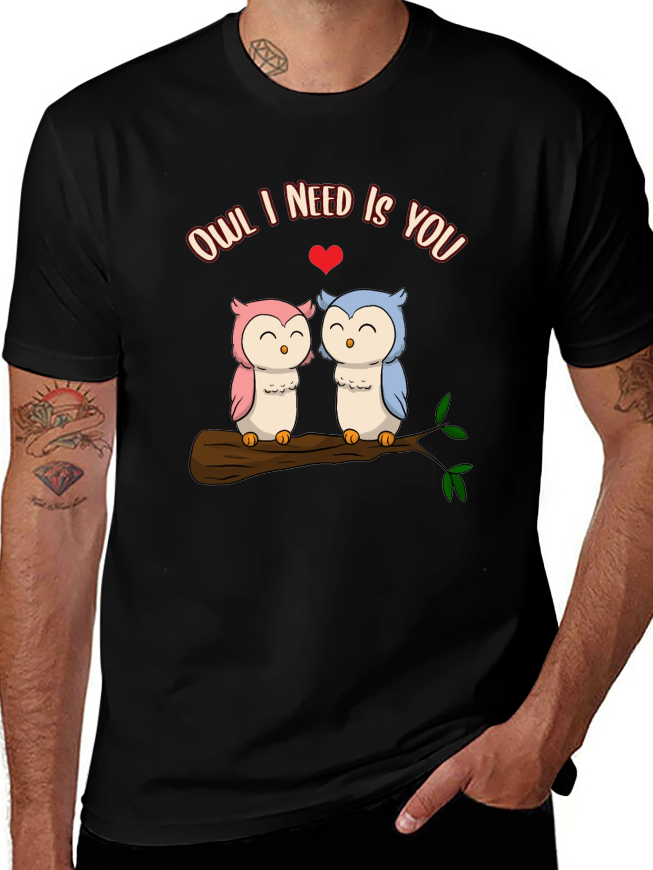Variant 9 of Owl I Need Is You T-Shirt - Cute Valentine's Day Tee
