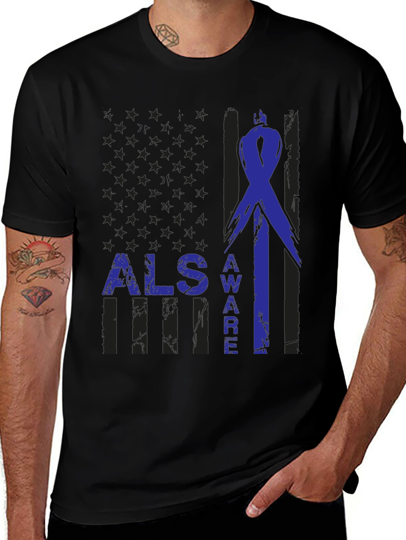 ALS Awareness Ribbon T-Shirt - Support the Cause