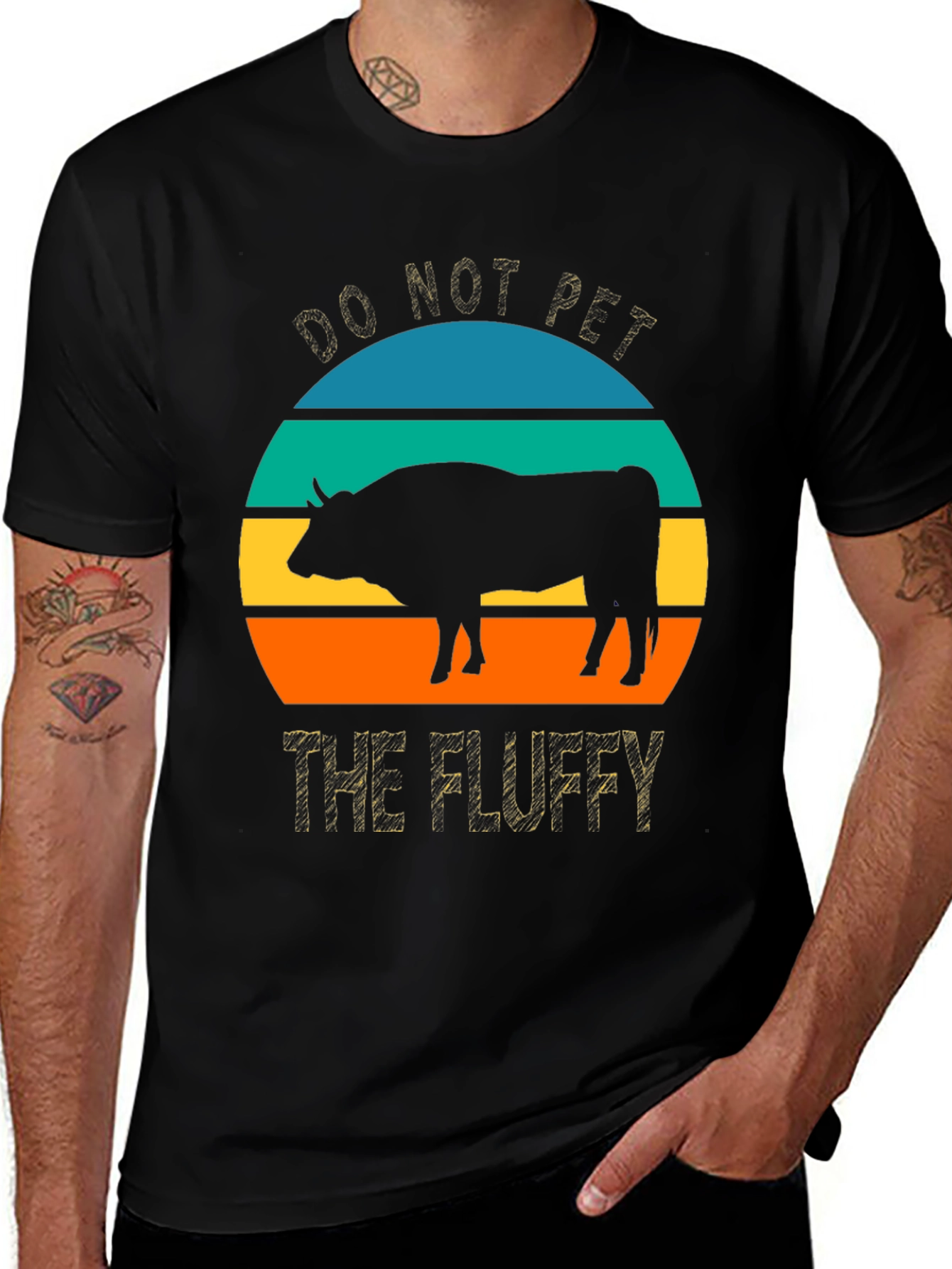 Variant 5 of Do Not Pet The Fluffy Bison Graphic Tee