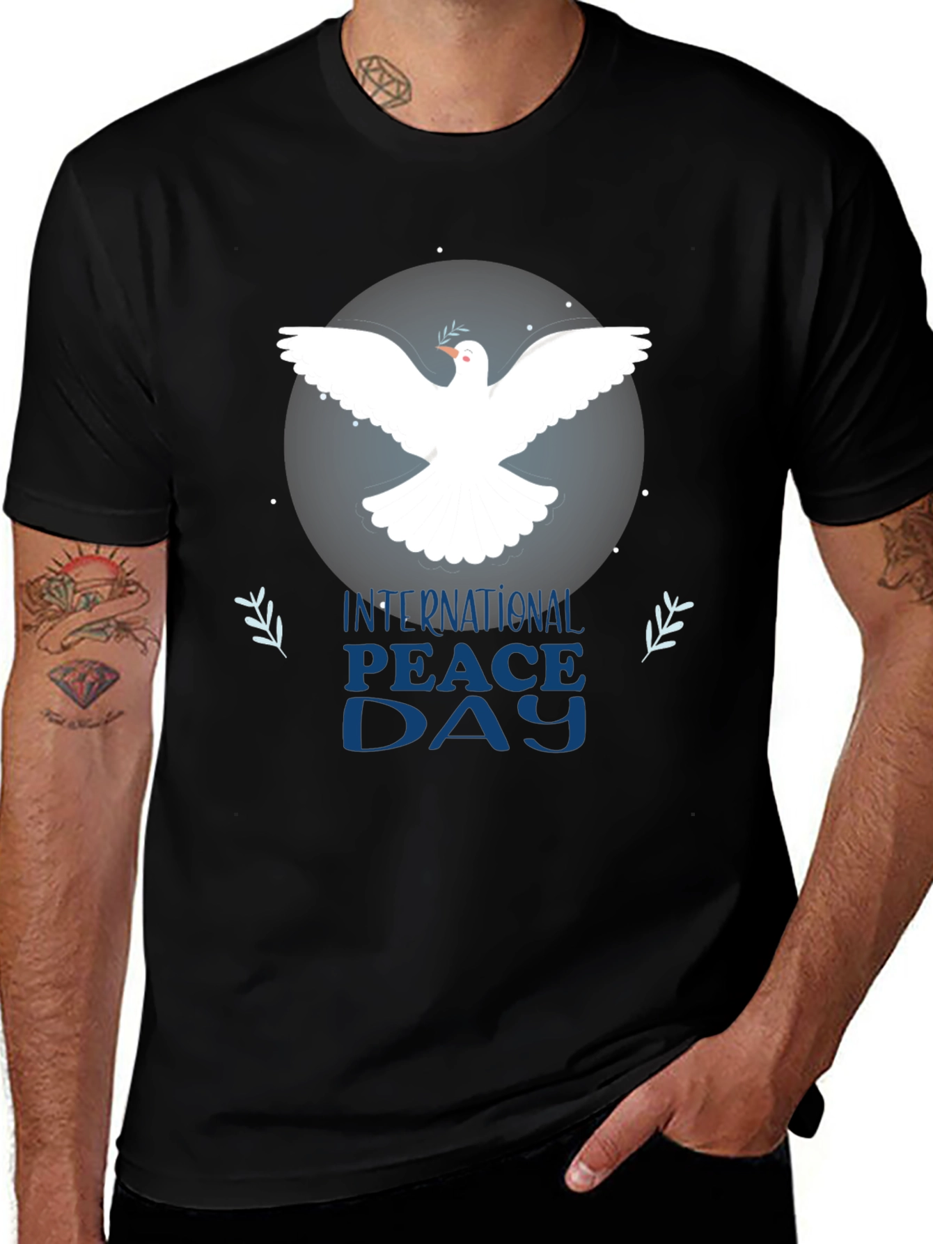 Variant 19 of International Peace Day Dove Graphic T-Shirt