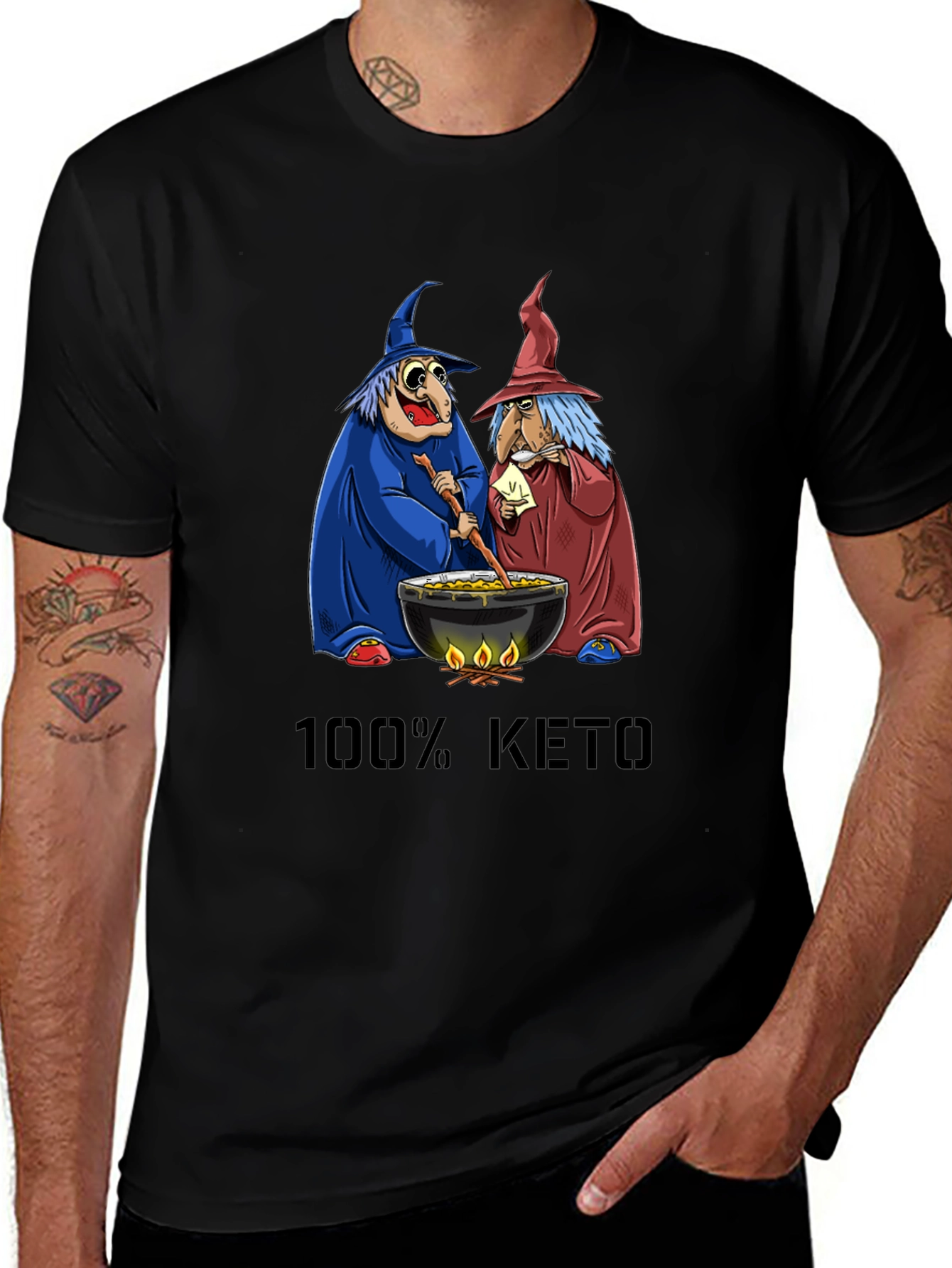 100% Keto Witches Cauldron Graphic Tee