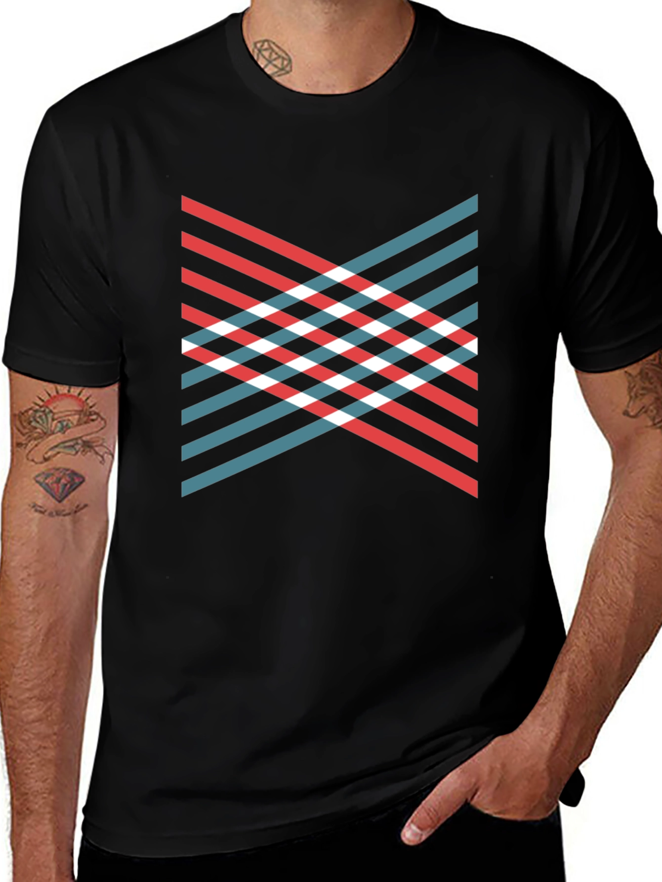 Variant 5 of Abstract Geometric Pattern Graphic T-Shirt