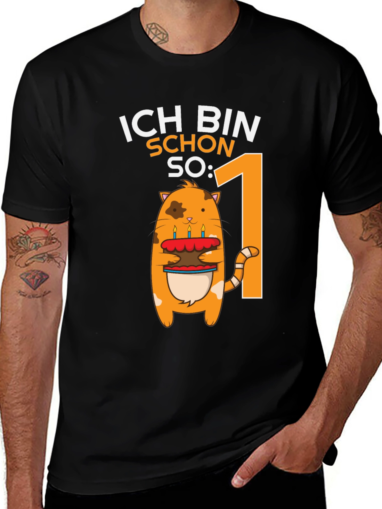 Variant 20 of Ich Bin Schon So 1 T-Shirt, First Birthday Cat Tee