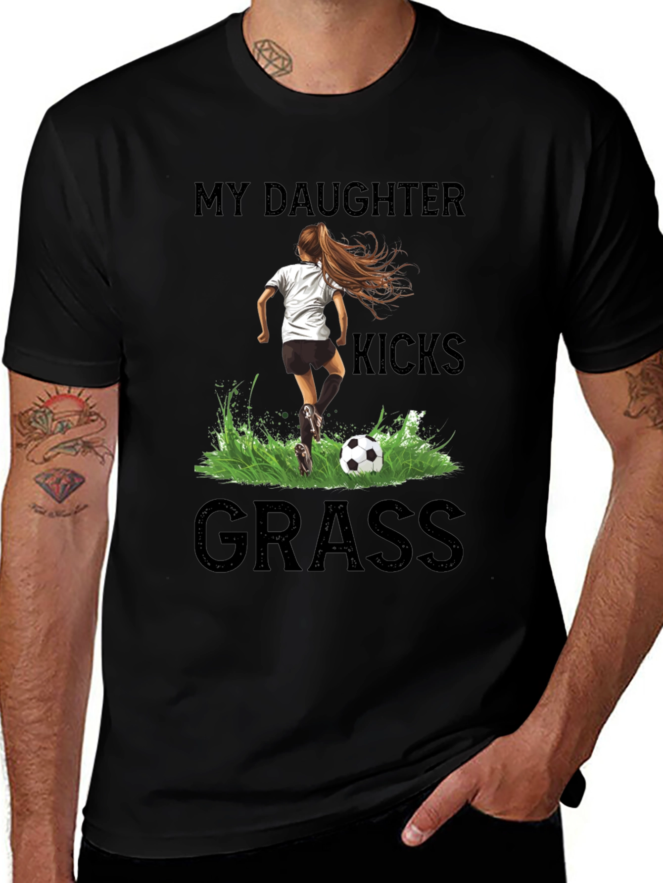 Variant 3 of My Daughter Kicks Grass Soccer T-Shirt