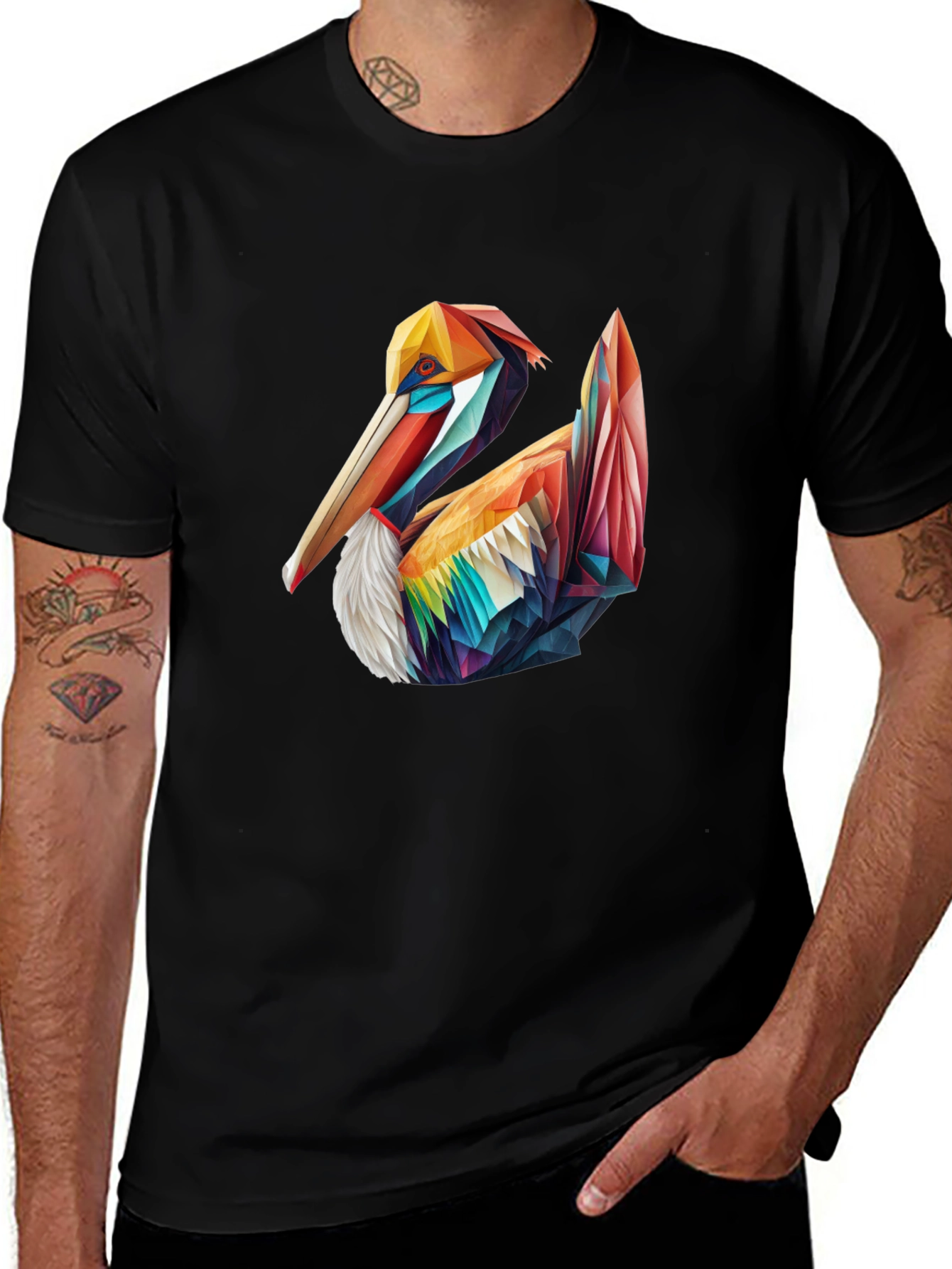 Variant 27 of Geometric Pelican Graphic T-Shirt - Bold & Stylish