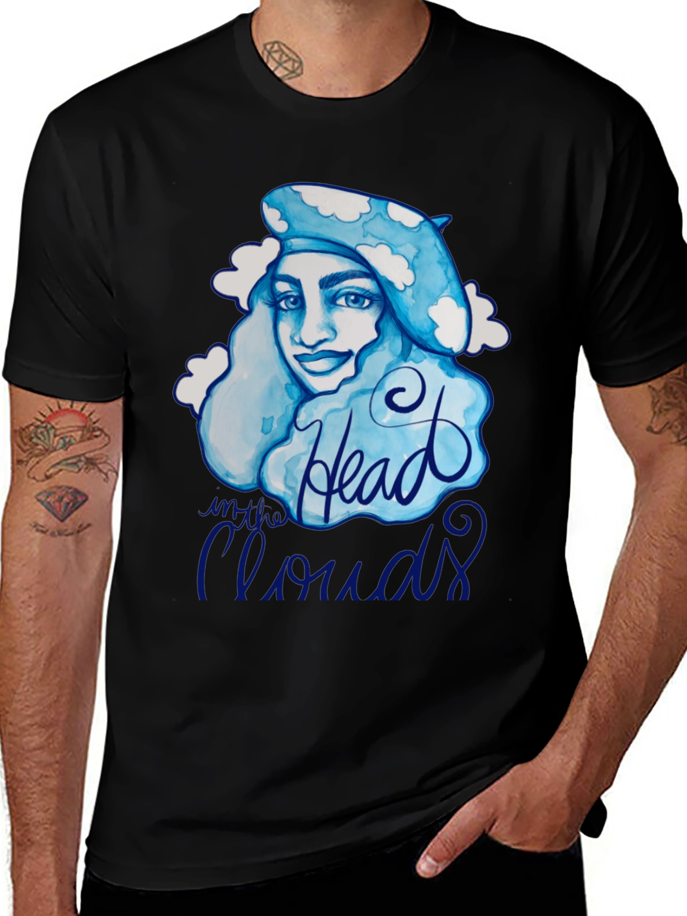 Variant 22 of Head in the Clouds Graphic Tee - Artistic Comfort