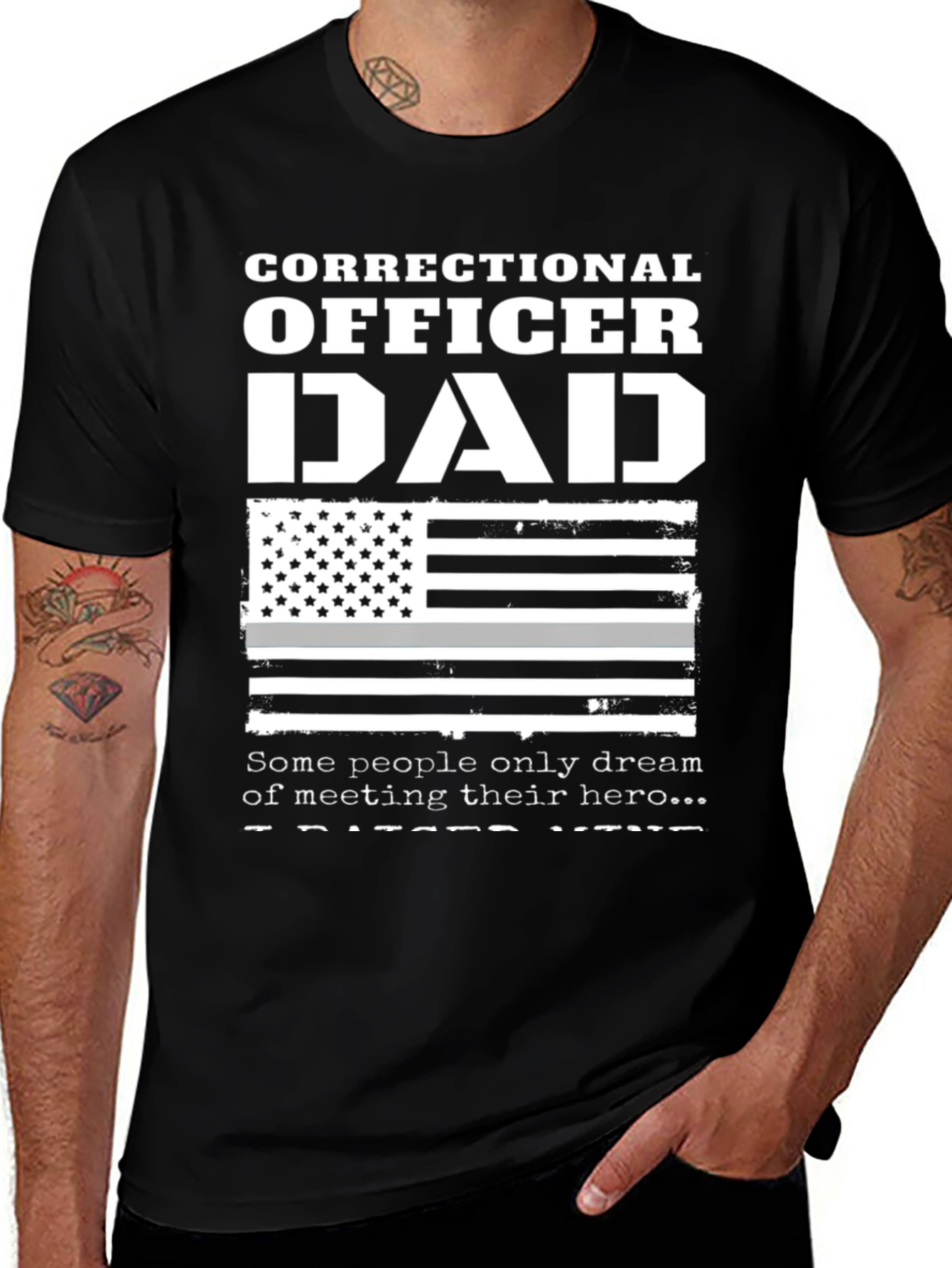 Variant 28 of Correctional Officer Dad Graphic T-Shirt