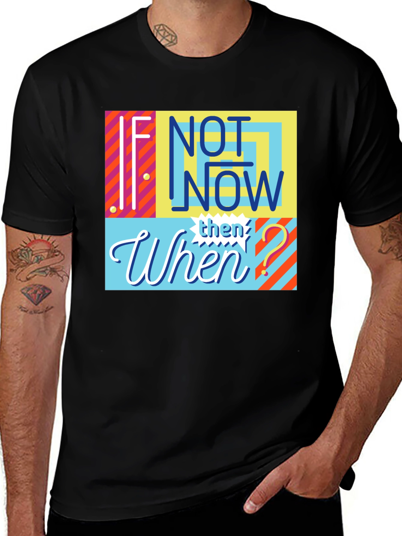 Variant 2 of If Not Now Then When? Graphic Tee
